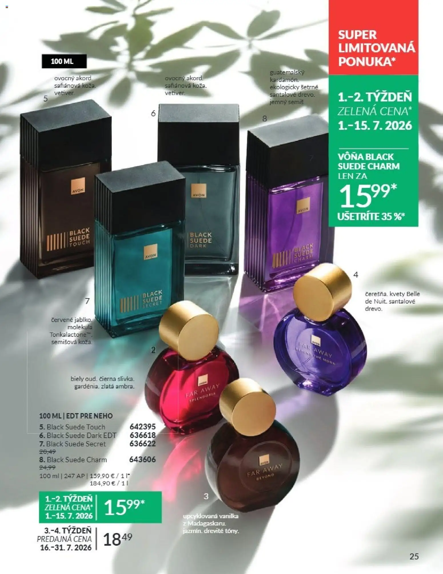 Nové Avon akcie – leták je platný od 01.07.2026 | Strana: 25 | Produkty: Kvety, Vanilka