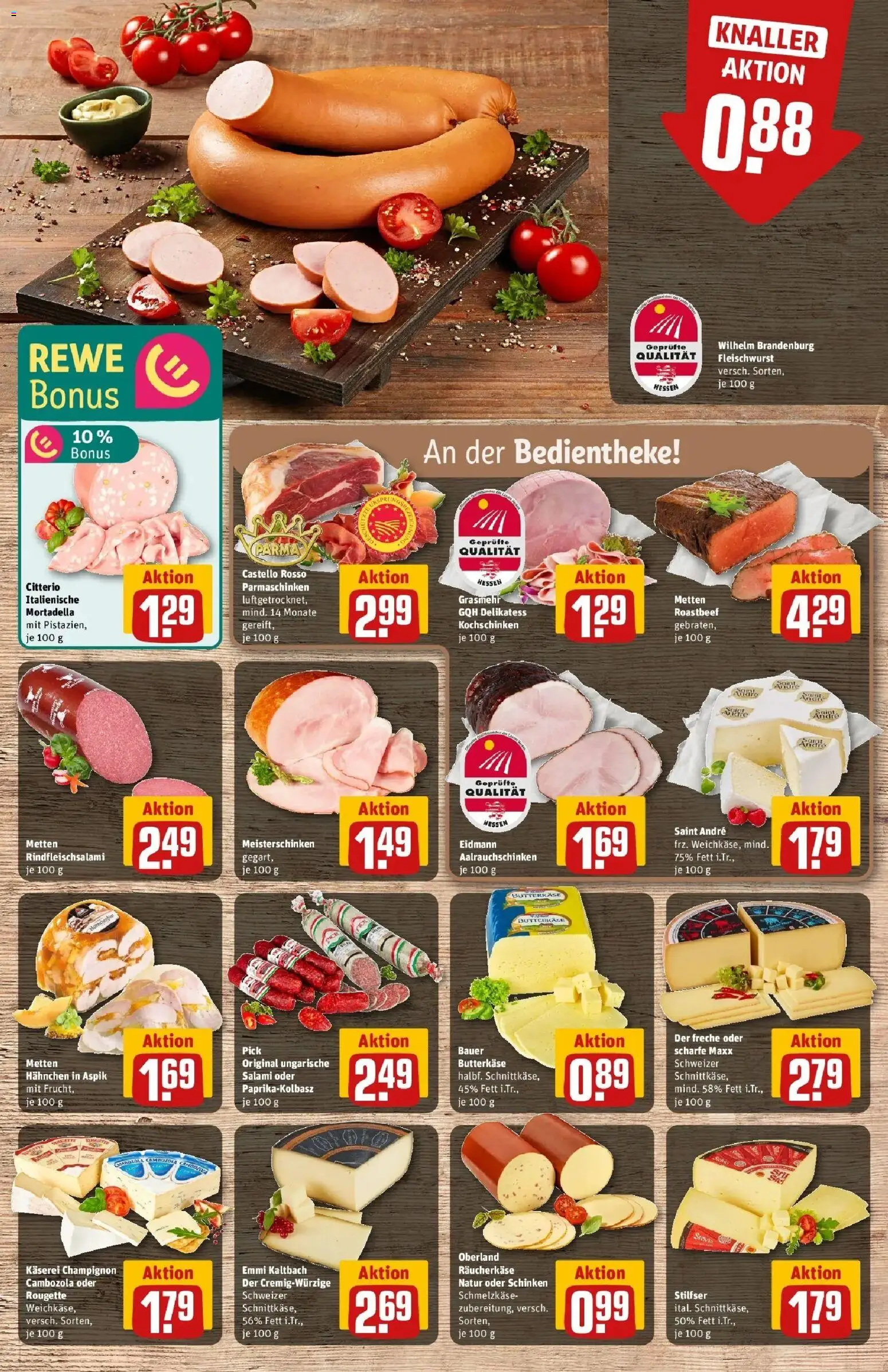 Rewe Prospekt Reiskirchen – gültig ab 17.05.2026 | Seite: 11 | Produkte: Hahnchen, Roastbeef, Salami, Schinken