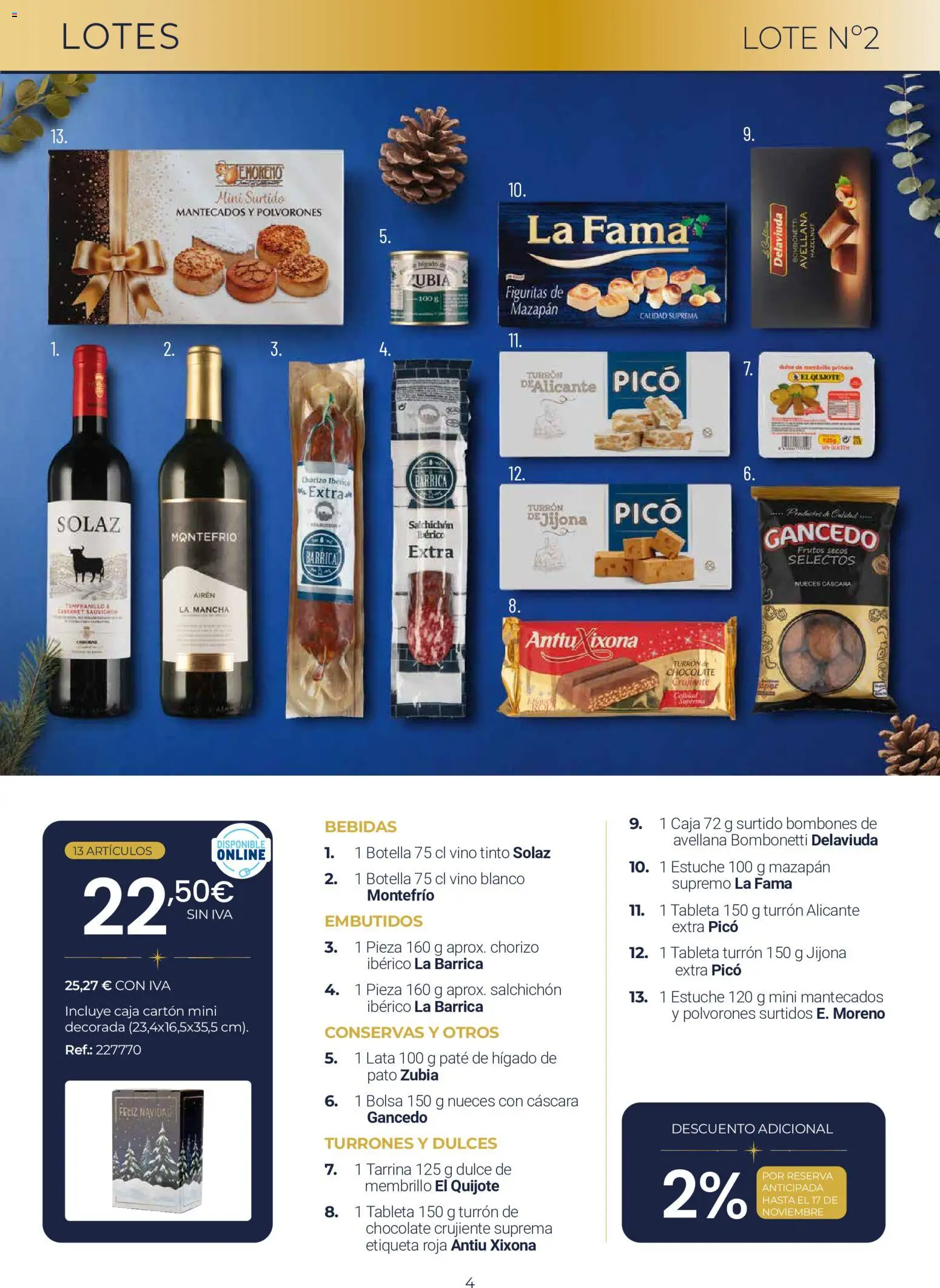 Makro Lotes y Cestas Navidad Centro │ válido desde el 03/09/2026 | Página: 4 | Productos: Conservas, Vino, Bolsa, Pato