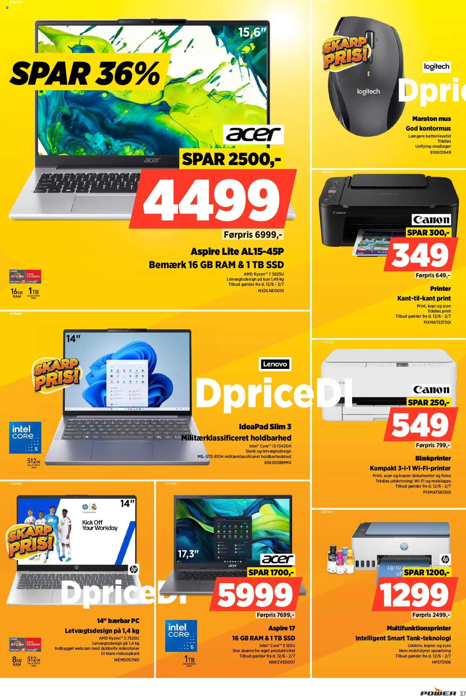 Power tilbudsavis – gyldig fra 26/05/2026 | Side: 37 | Produkter: Disk, PC, Printer, Webcam