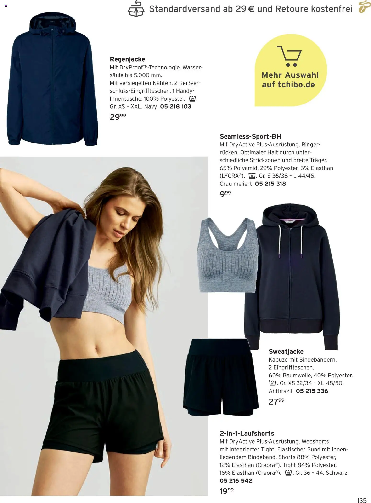 Angebote Tchibo – gültig ab 07.05.2026 | Seite: 135 | Produkte: Regenjacke, Sweatjacke, Wasser