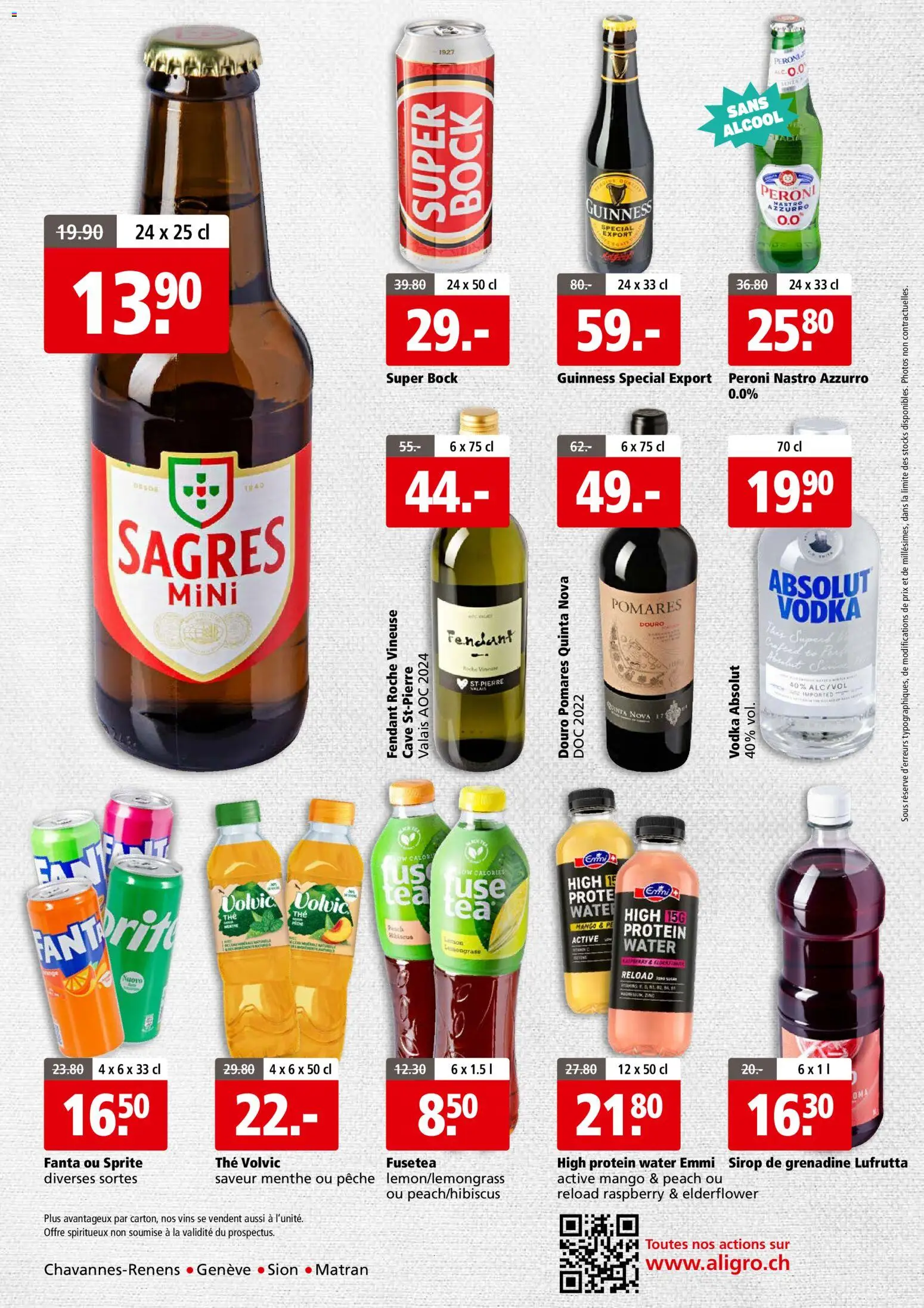 Aligro aktionen Business Chavannes, Matran, Genève, Sion – gültig ab 14.09.2026 | Seite: 4 | Produkte: Fanta, Sprite, Mango