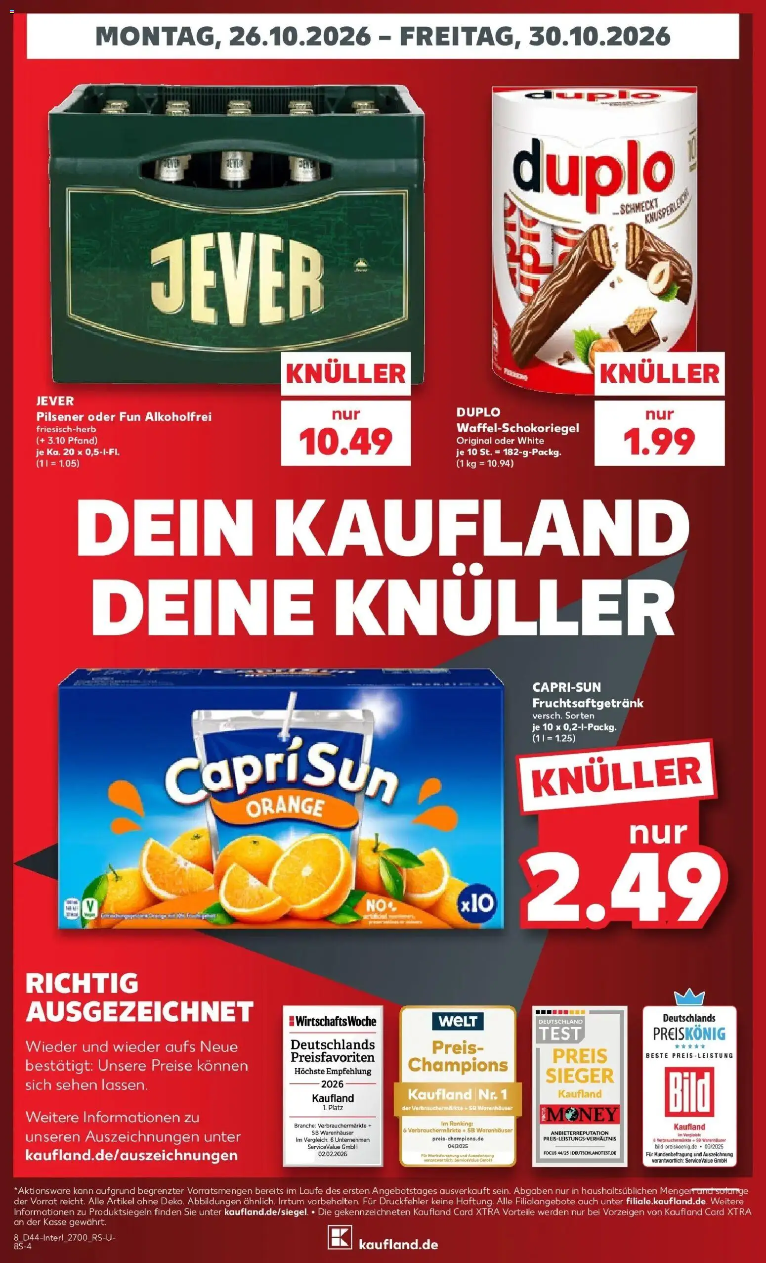 Prospekt Kaufland ab 26.10.2026 » Angebote Online zum Blättern | Seite: 12 | Produkte: Jever