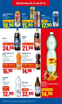 Náhled letáku MATTONI Minerální voda Mango Alphonso / pomeranč, 1,5 l, 1 l = 9,93 Kč od 24.09.2026 | Strana: 25