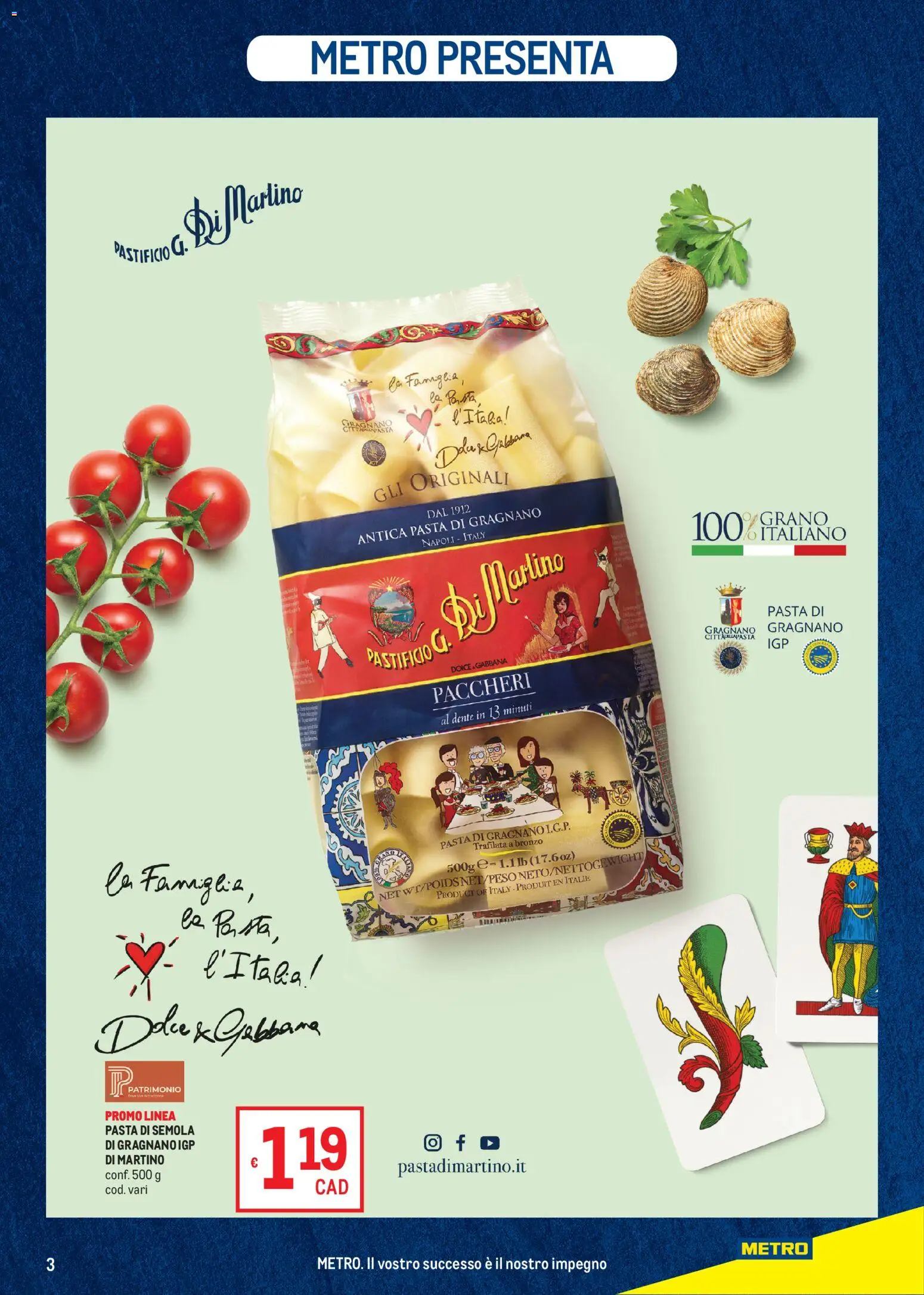 Volantino Metro del 22/10/2026 | Pagina: 3 | Prodotti: Pasta di semola, Pasta, Semola, Paccheri