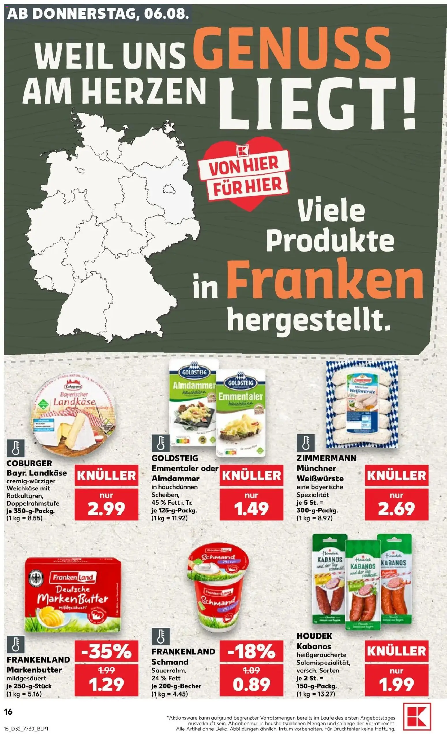 Prospekt Kaufland ab 06.08.2026 » Angebote Online zum Blättern | Seite: 16 | Produkte: Butter