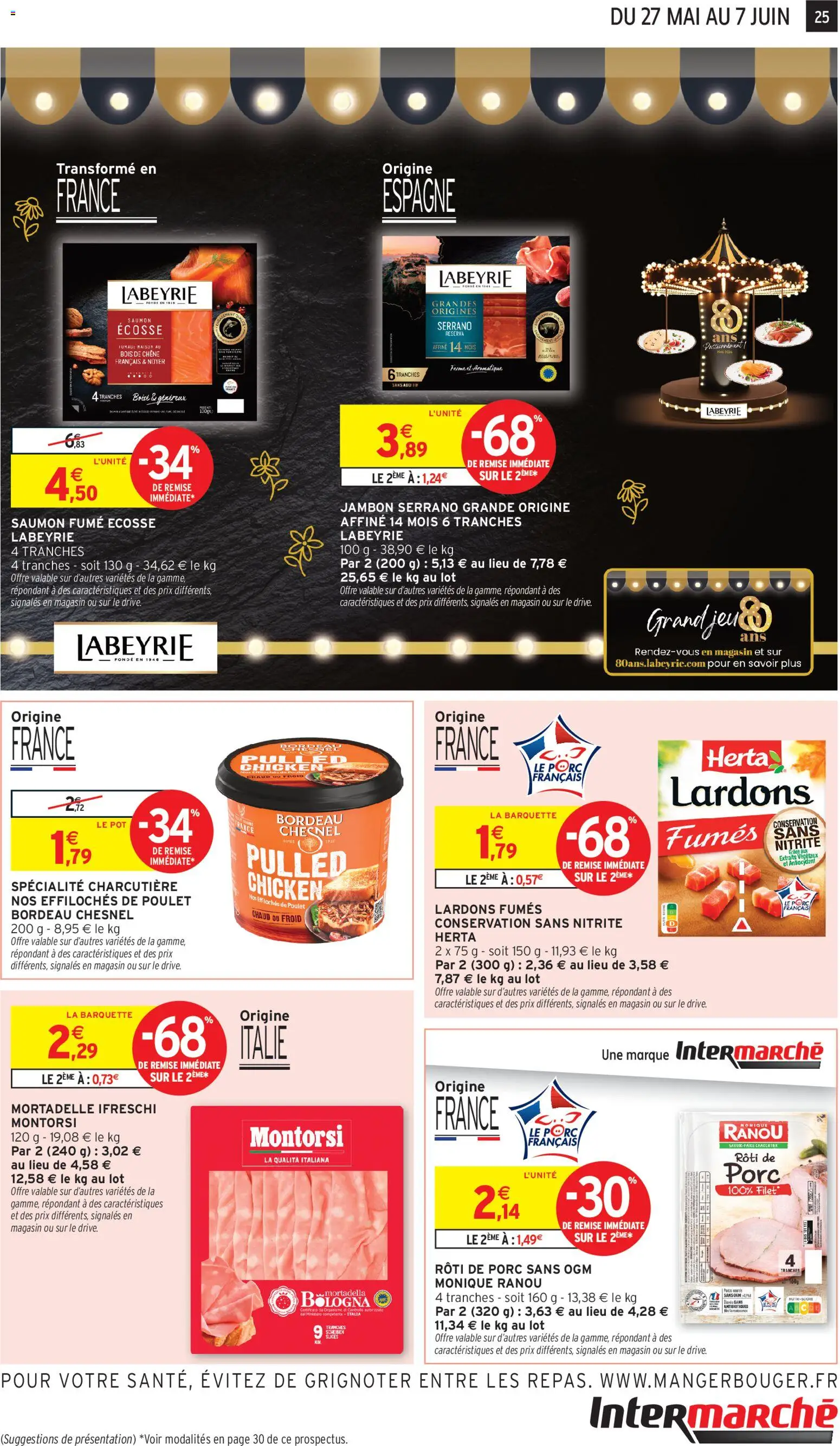{H1} | Page: 25 | Produits: Lardons, Saumon fumé, Jambon, Saumon