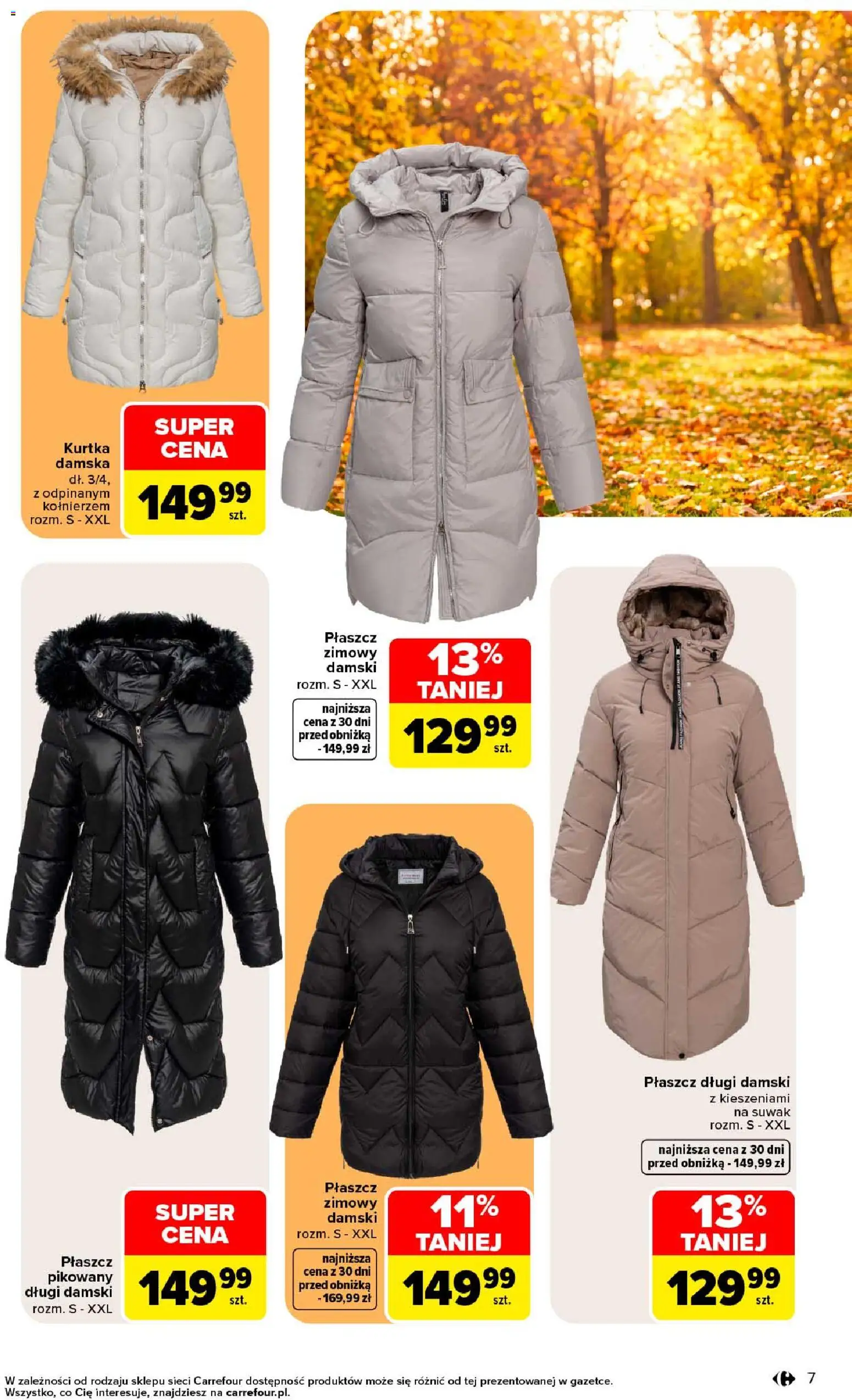 Carrefour gazetka - Na jesienne klimaty od 28.09.2026 | Strona: 7 | Produkty: Kurtka, Płaszcz