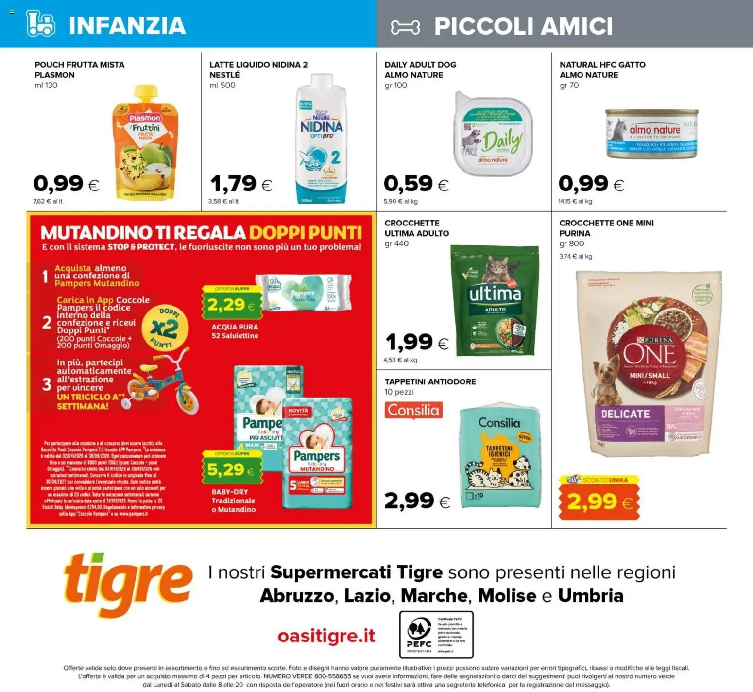 Volantino Tigre del 06.05.2026 | Pagina: 20 | Prodotti: Calice, Acqua, The, Pampers