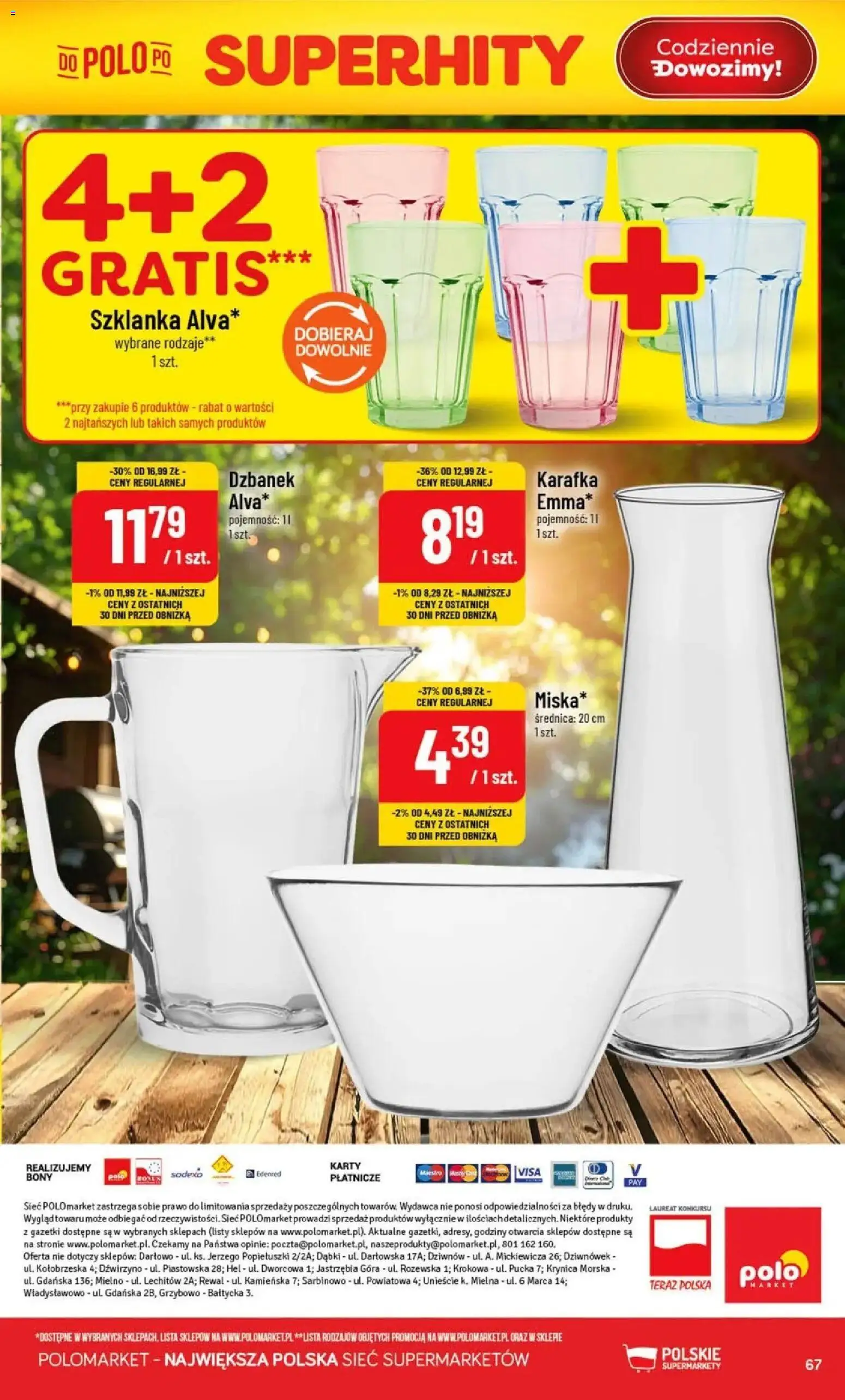Nowa POLOmarket gazetka od jutra 12.08.2026 | Strona: 67 | Produkty: Szklanka, Dzbanek