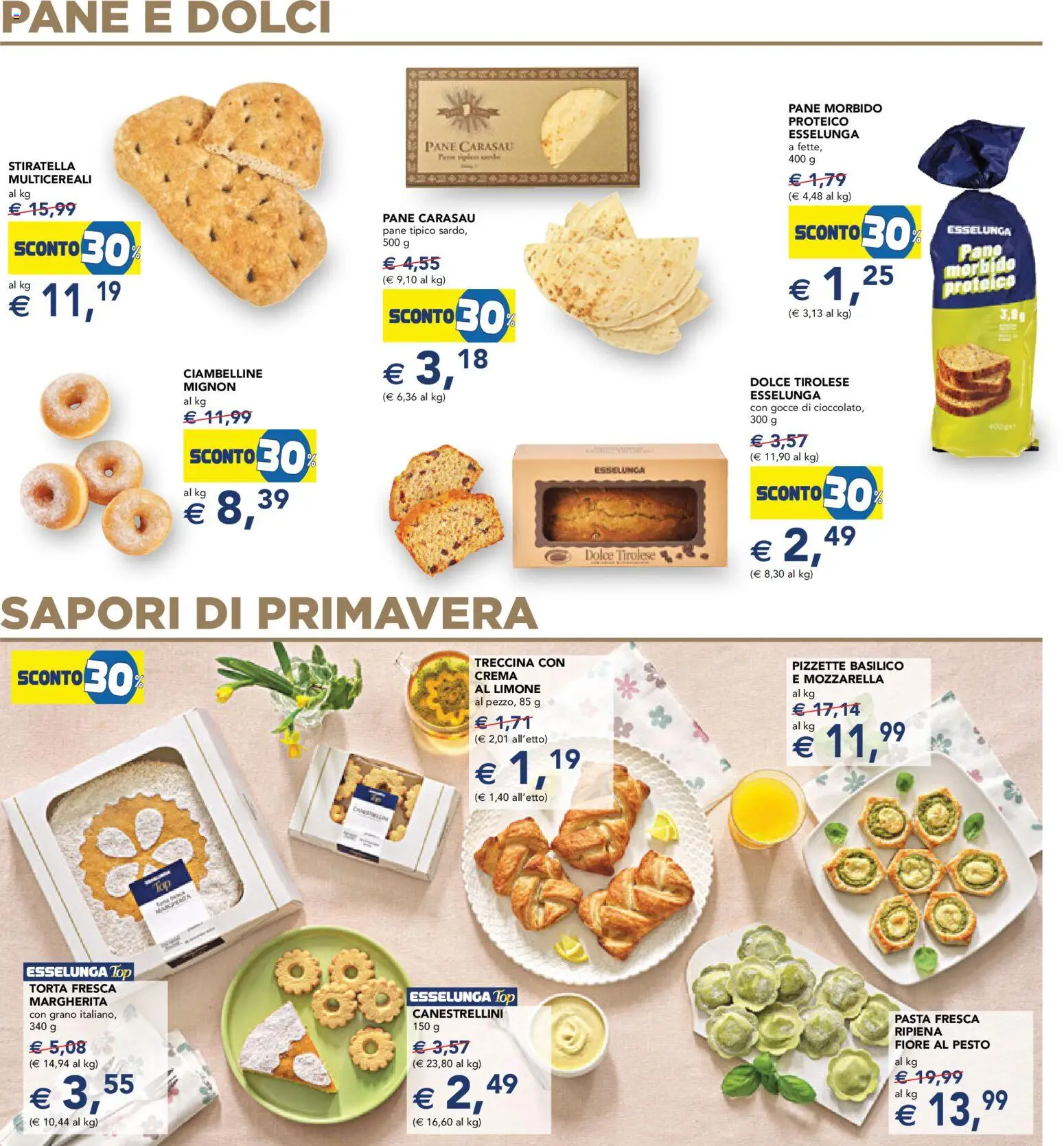 Volantino Esselunga S del 12.03.2026 | Pagina: 13 | Prodotti: Mozzarella, Top, Pasta, Pesto