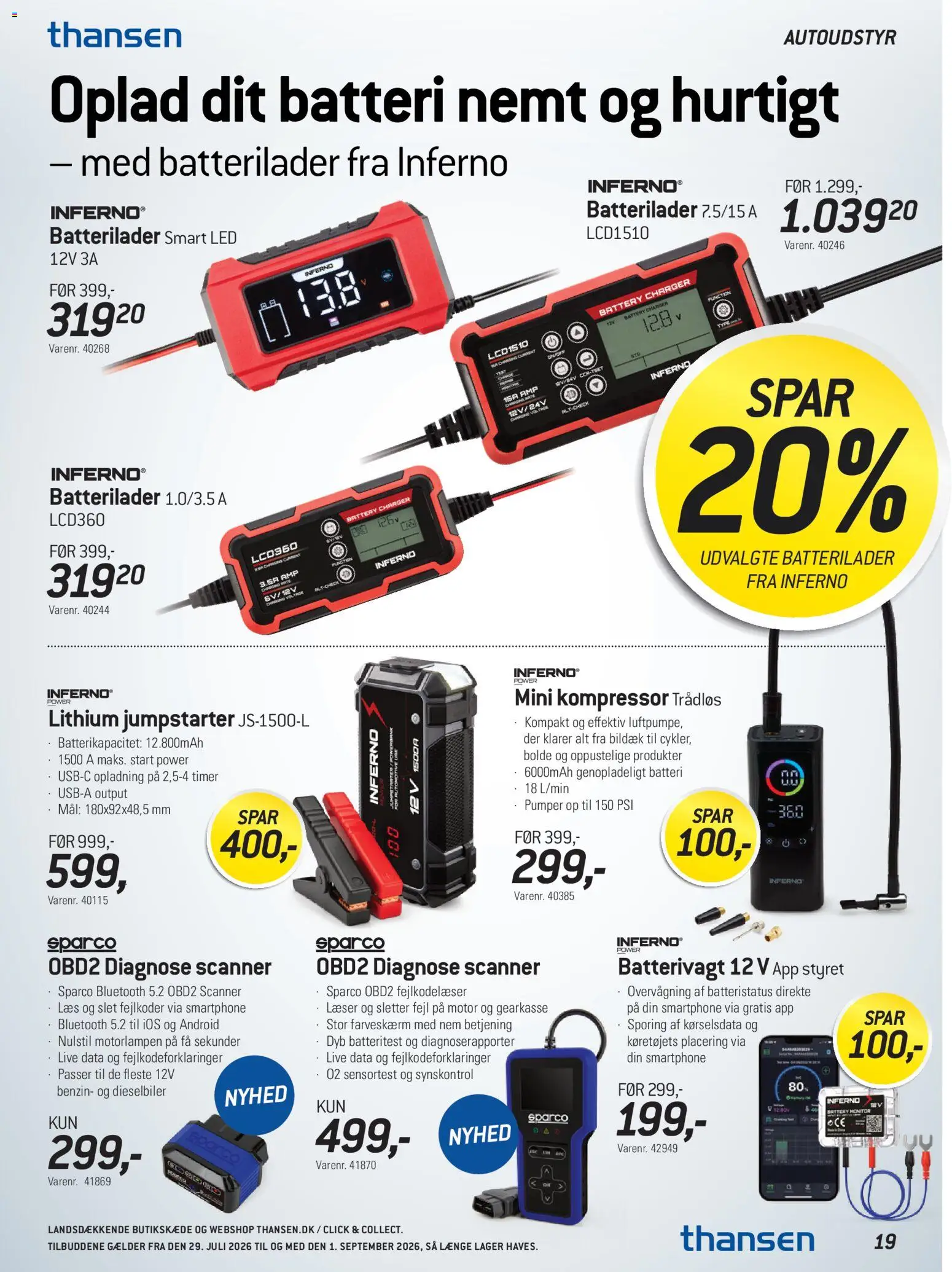 Thansen tilbudsavis – gyldig fra 29/07/2026 | Side: 19 | Produkter: Smartphone, Scanner, Batteri