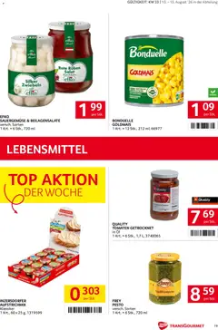 Transgourmet Flugblatt ab 10.08.2026 gültig | Seite: 19 | Produkte: Salat, Zwiebeln, Libacomb, Öl