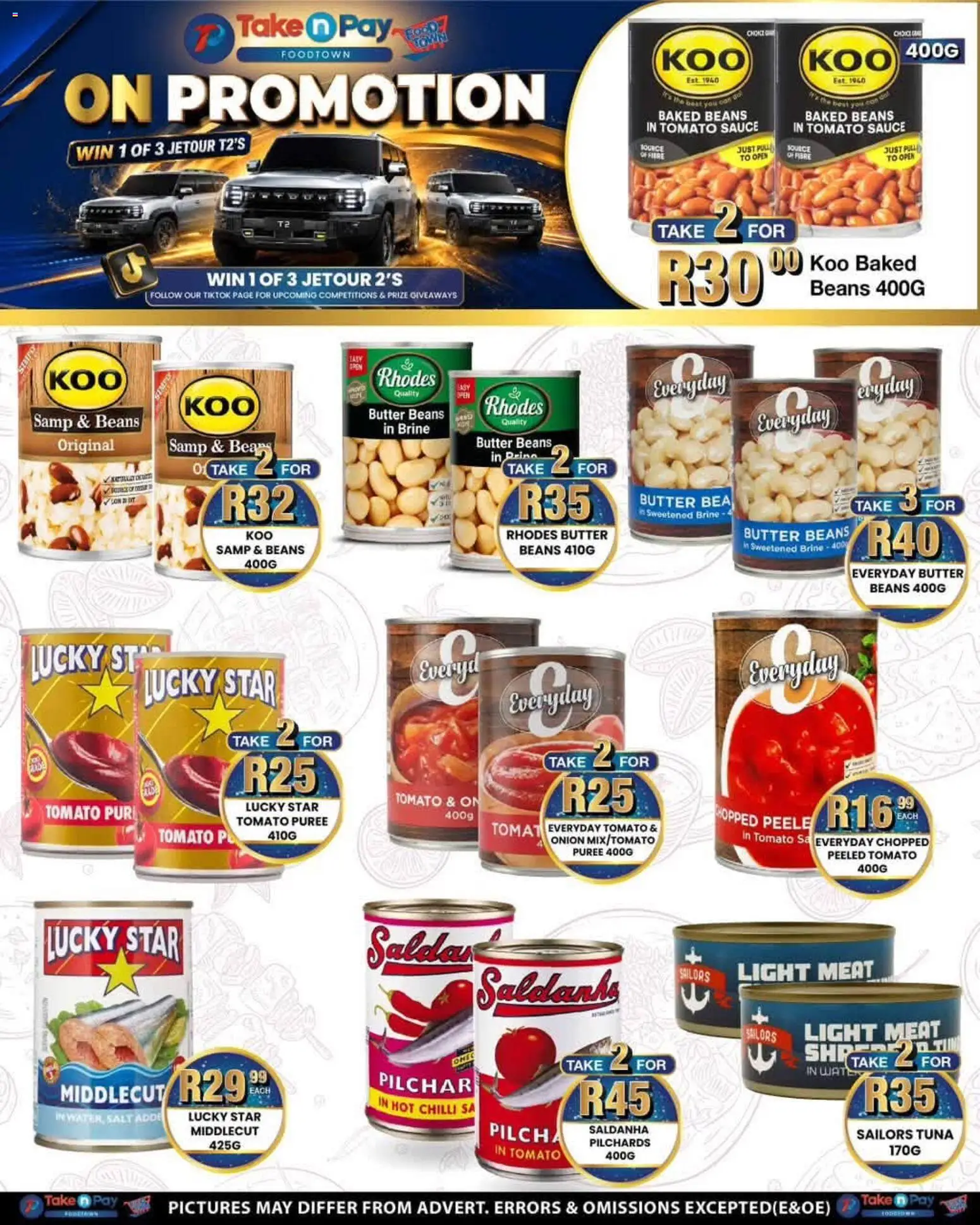 New Take n Pay catalogue – valid from 06/07/2026 | Page: 15 | Products: Pilchards, Baked beans, Butter, Tomato sauce