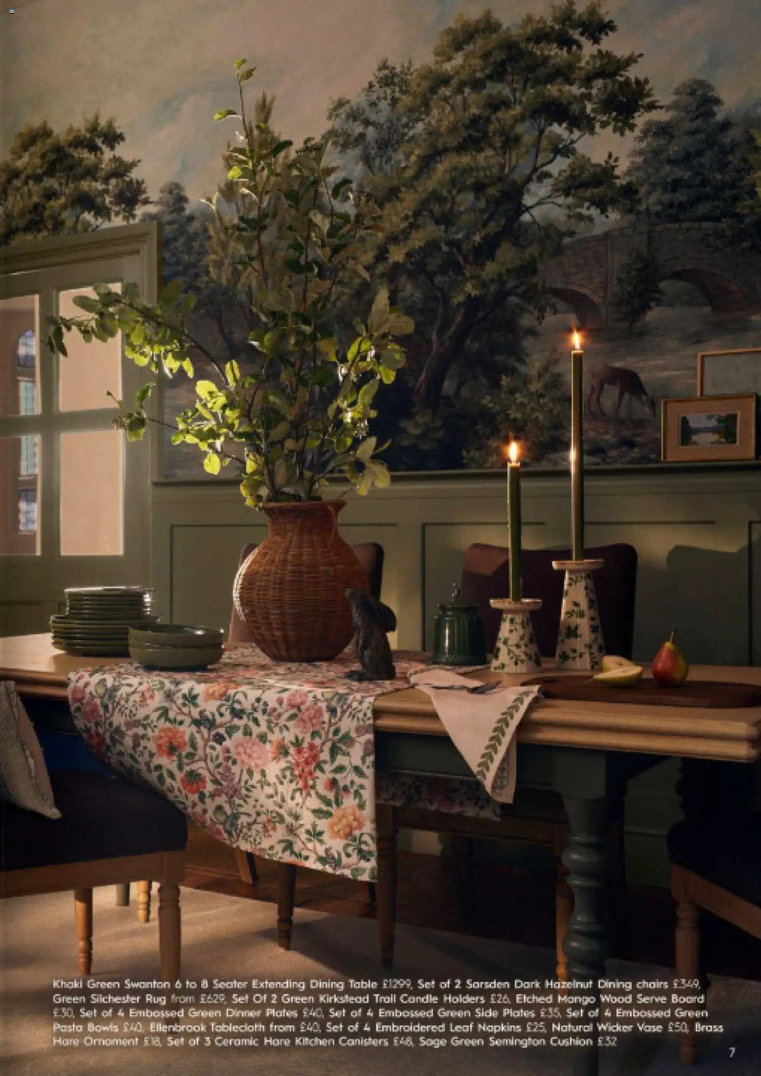{H1} | Page: 7 | Products: Table, Dining chairs, Pasta, Hare