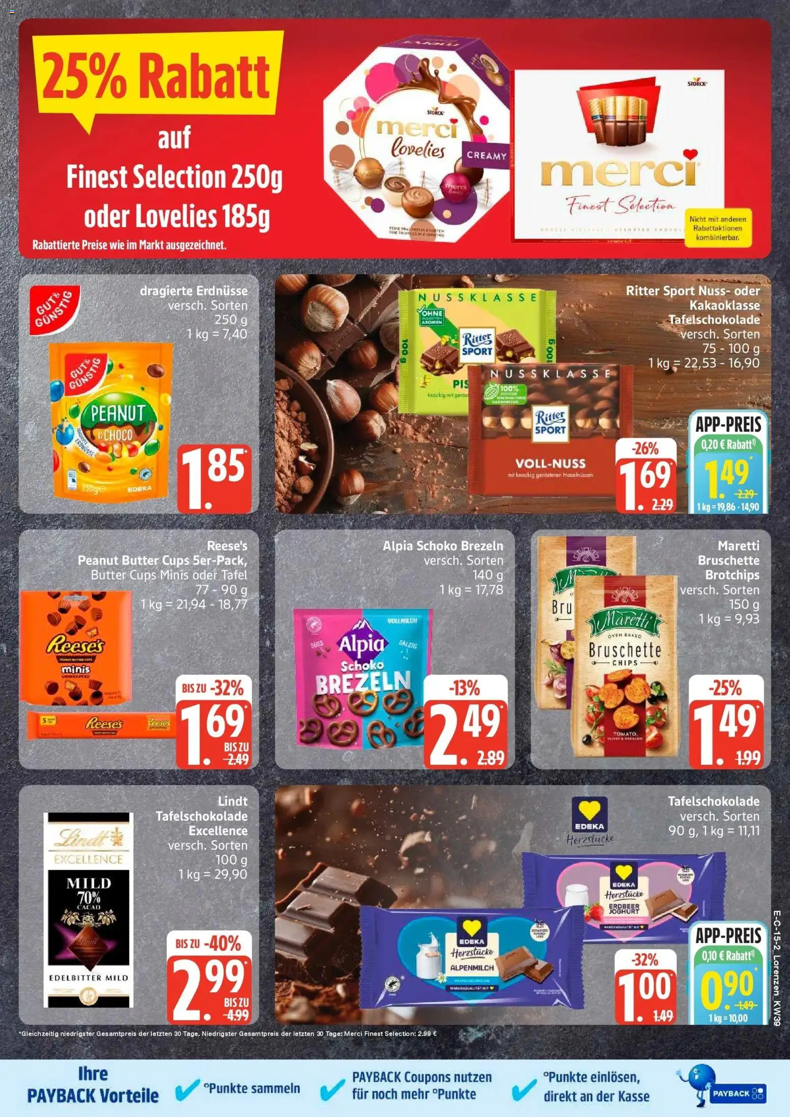 Marktkauf Prospekt Heide (ab 21.09.2026) » Angebote online | Seite: 15 | Produkte: Butter, Ritter sport, Lindt, Chips