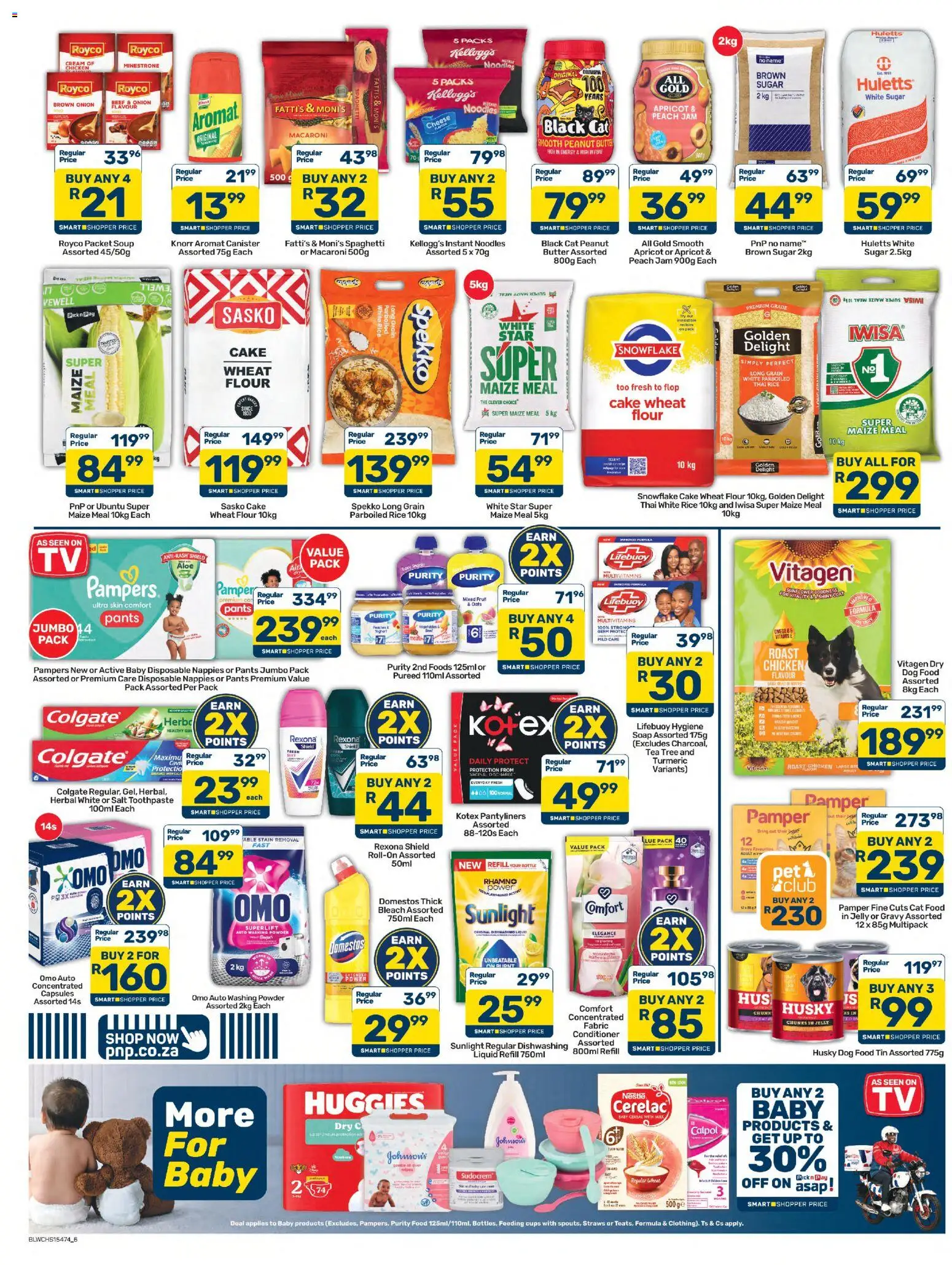 New Pick n Pay catalogue – valid from 25/09/2026 | Page: 6 | Products: Pants, Jam, Nappies, Peach