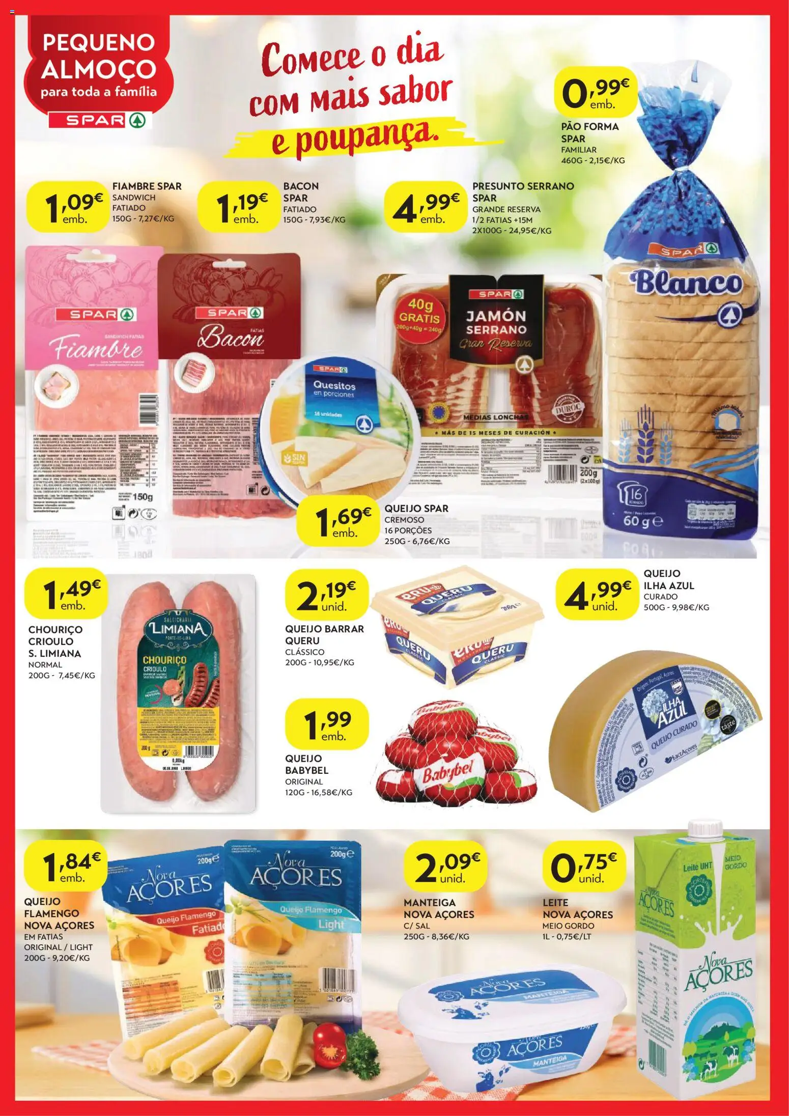Spar - folheto │ válido de 18/08/2026 | Página: 2 | Produtos: Bacon, Sal, Queijo, Chouriço
