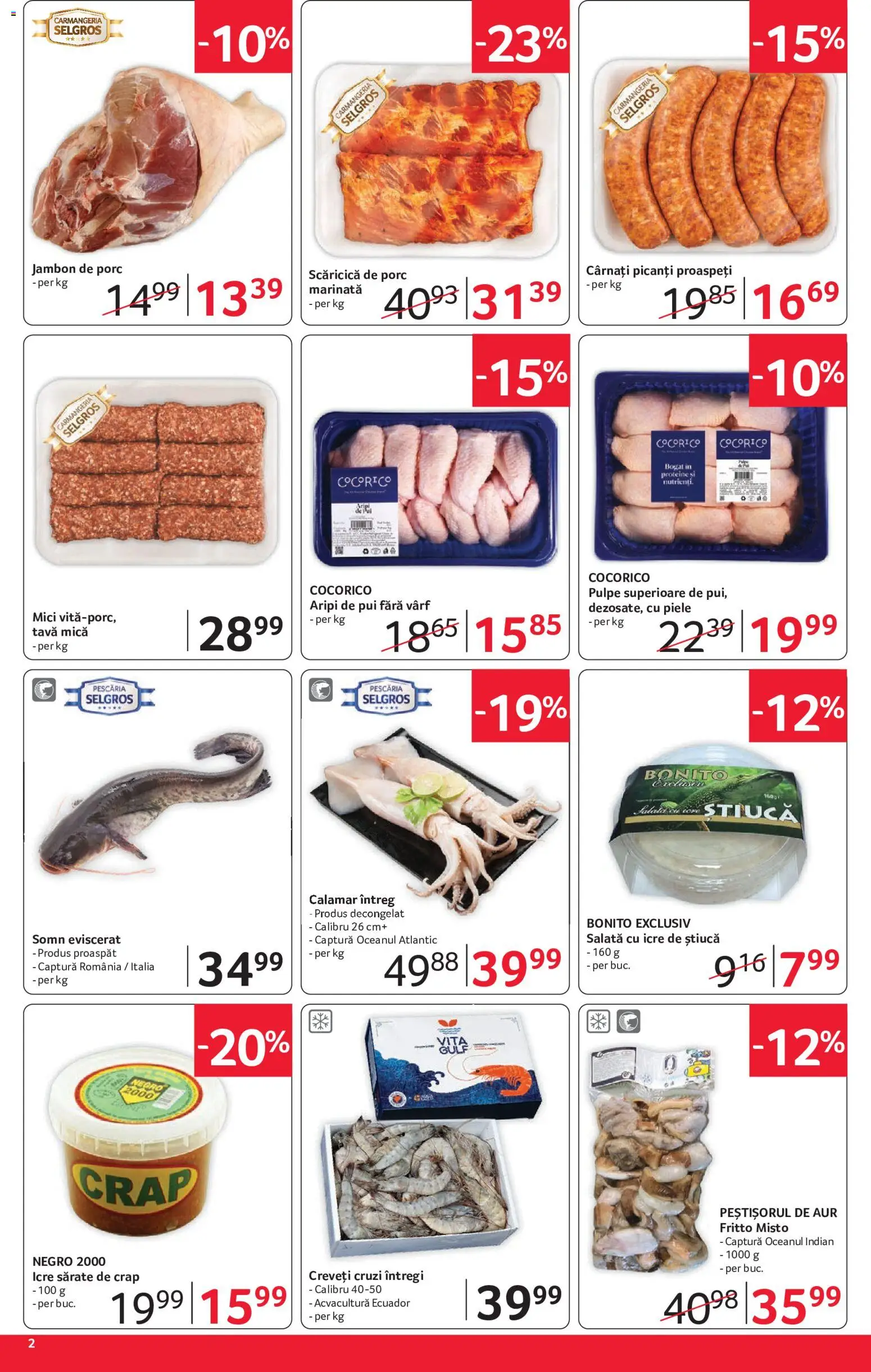 Noul catalog Selgros – valabil de la 15.05.2026 | Pagină: 2 | Produse: Hacıyatmaz Kedi Oyuncağı, Mici, Salată, Cârnați