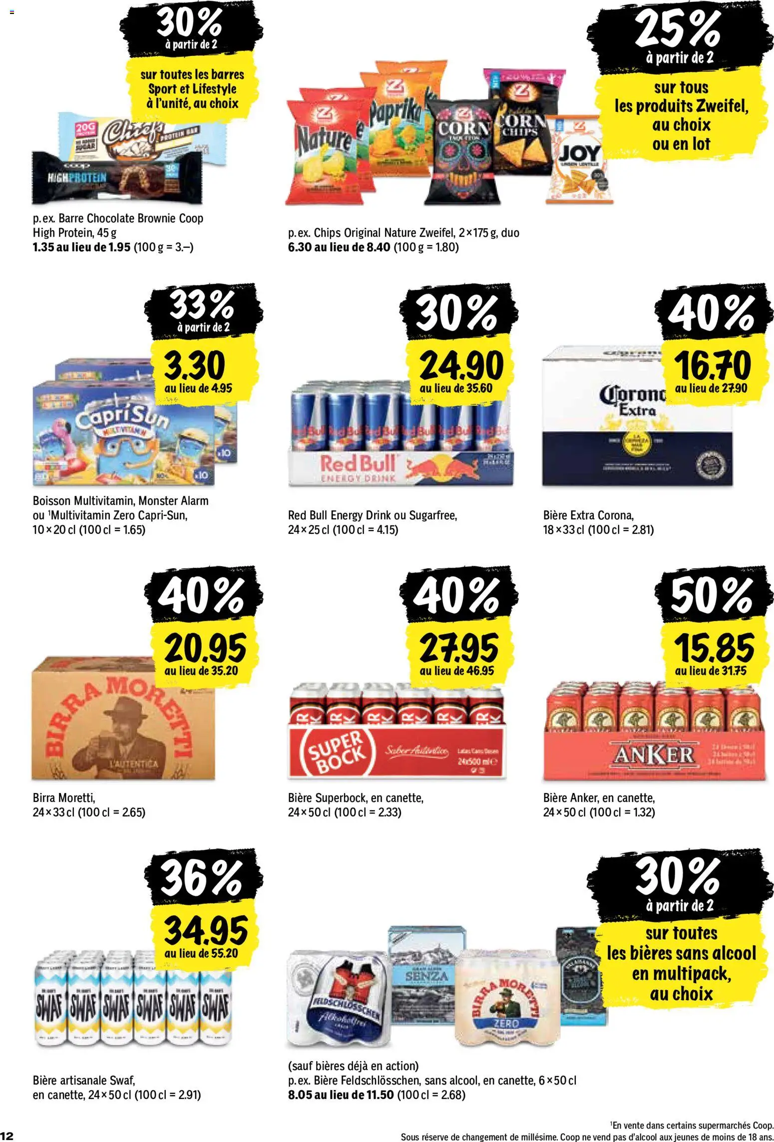 Coop aktionen FR – gültig ab 06.08.2026 | Seite: 12 | Produkte: Red bull, Chips