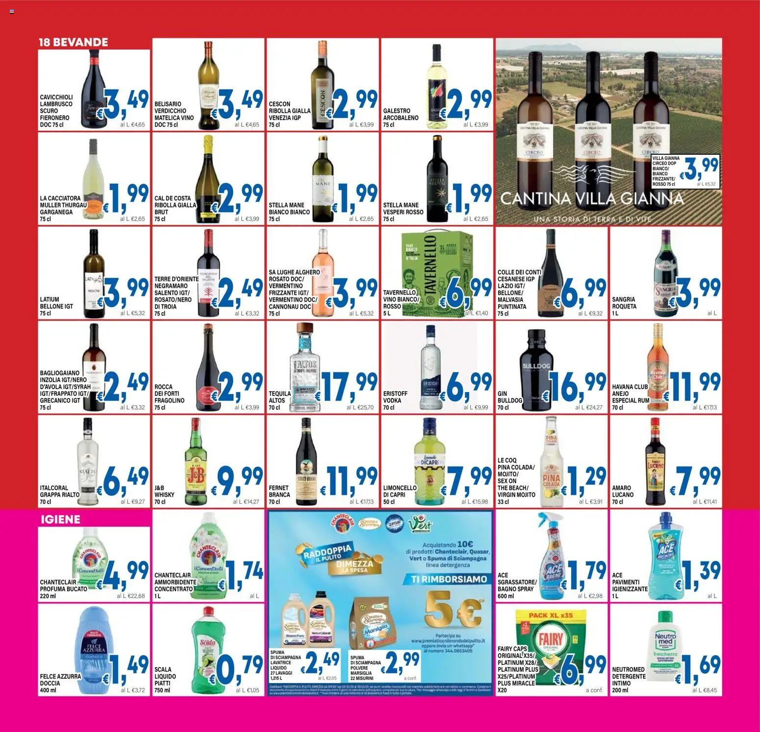 Volantino DEM del 12/08/2026 | Pagina: 18 | Prodotti: Vodka, Vino, Lavatrice, Scala
