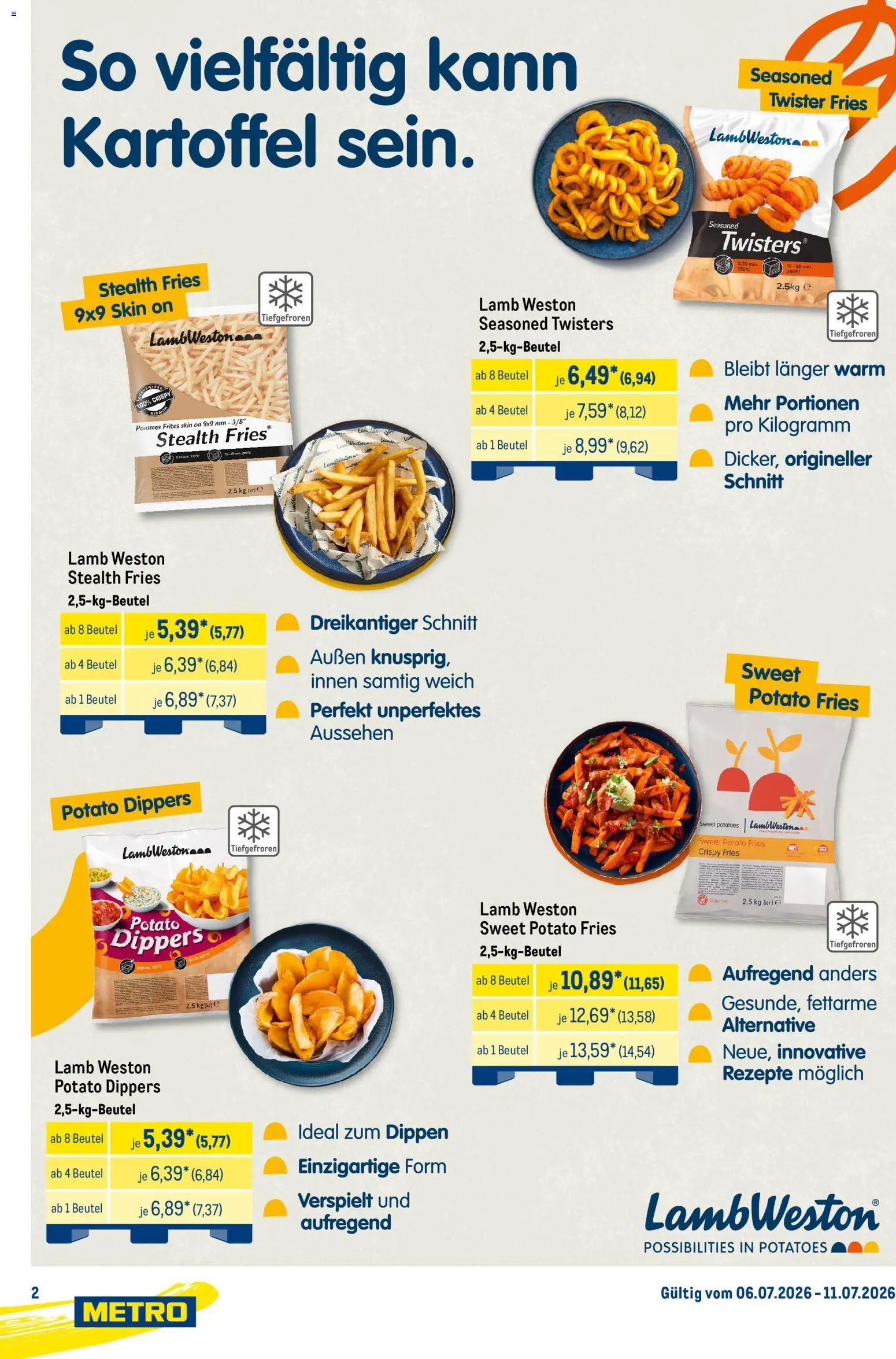 Metro Starke Marken – gültig ab 06.07.2026 | Seite: 2 | Produkte: Pommes, Pommes frites