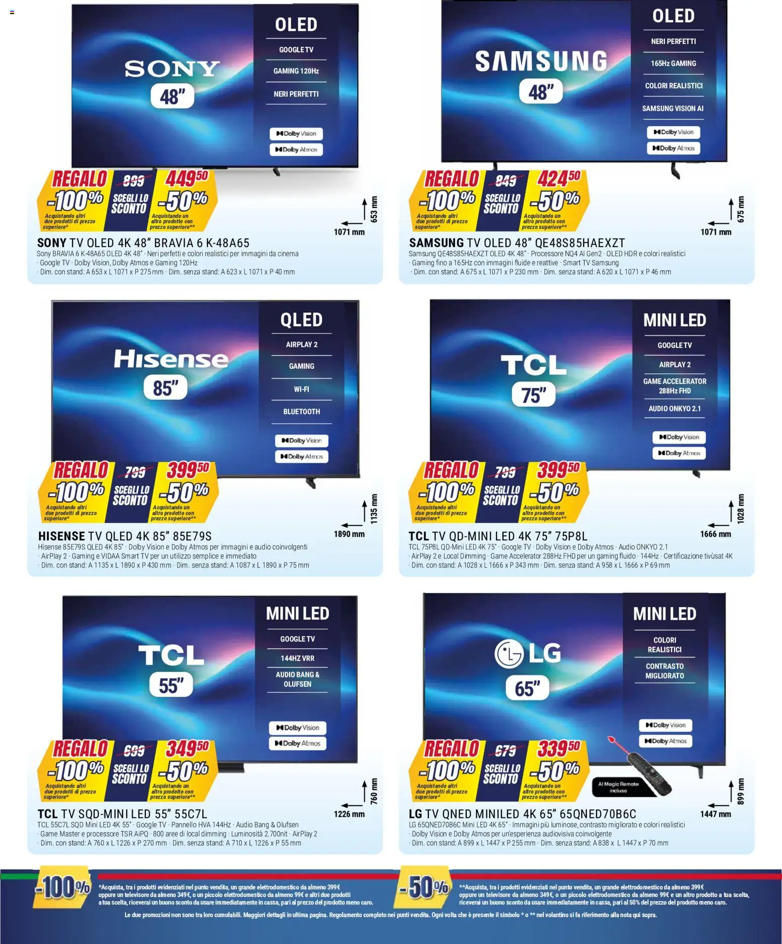 Volantino Trony del 29/10/2026 | Pagina: 4 | Prodotti: Tv samsung, smart TV, TV, Samsung