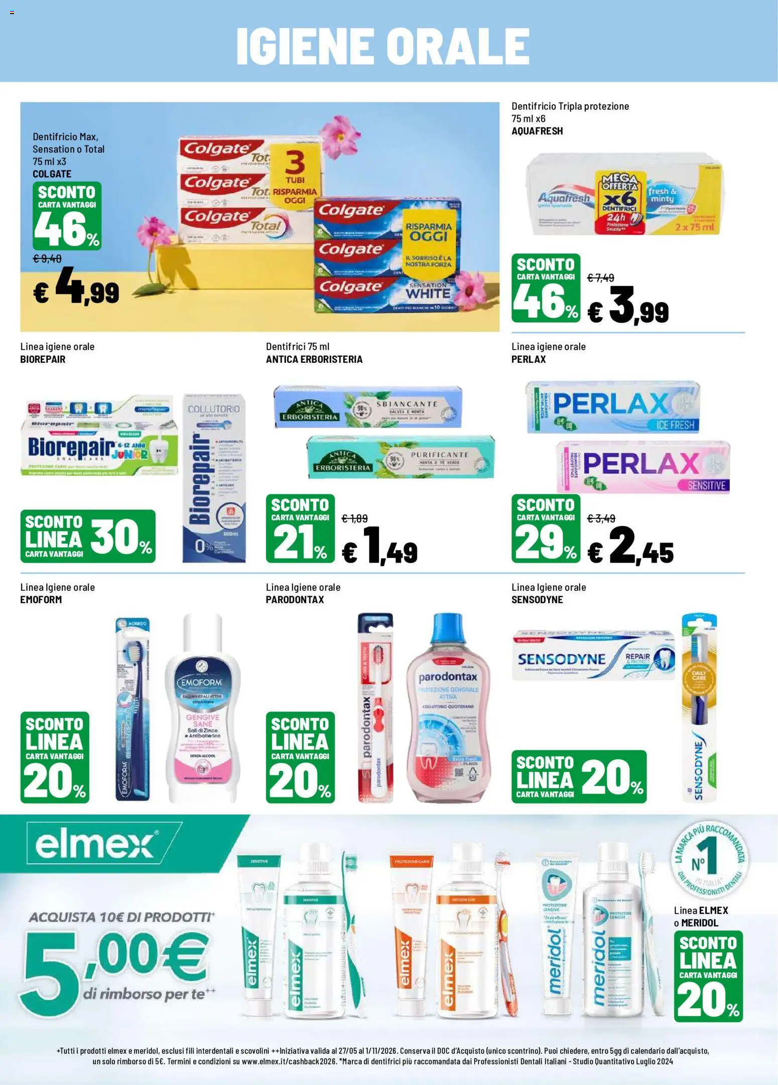 Volantino Iper del 03/07/2026 | Pagina: 16 | Prodotti: Dentifricio, Collutorio, Tè