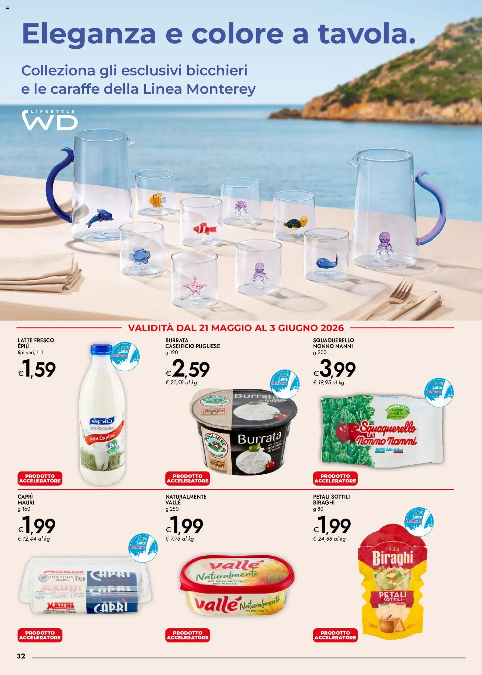 Volantino bennet del 21.05.2026 | Pagina: 32 | Prodotti: Latte, Burrata