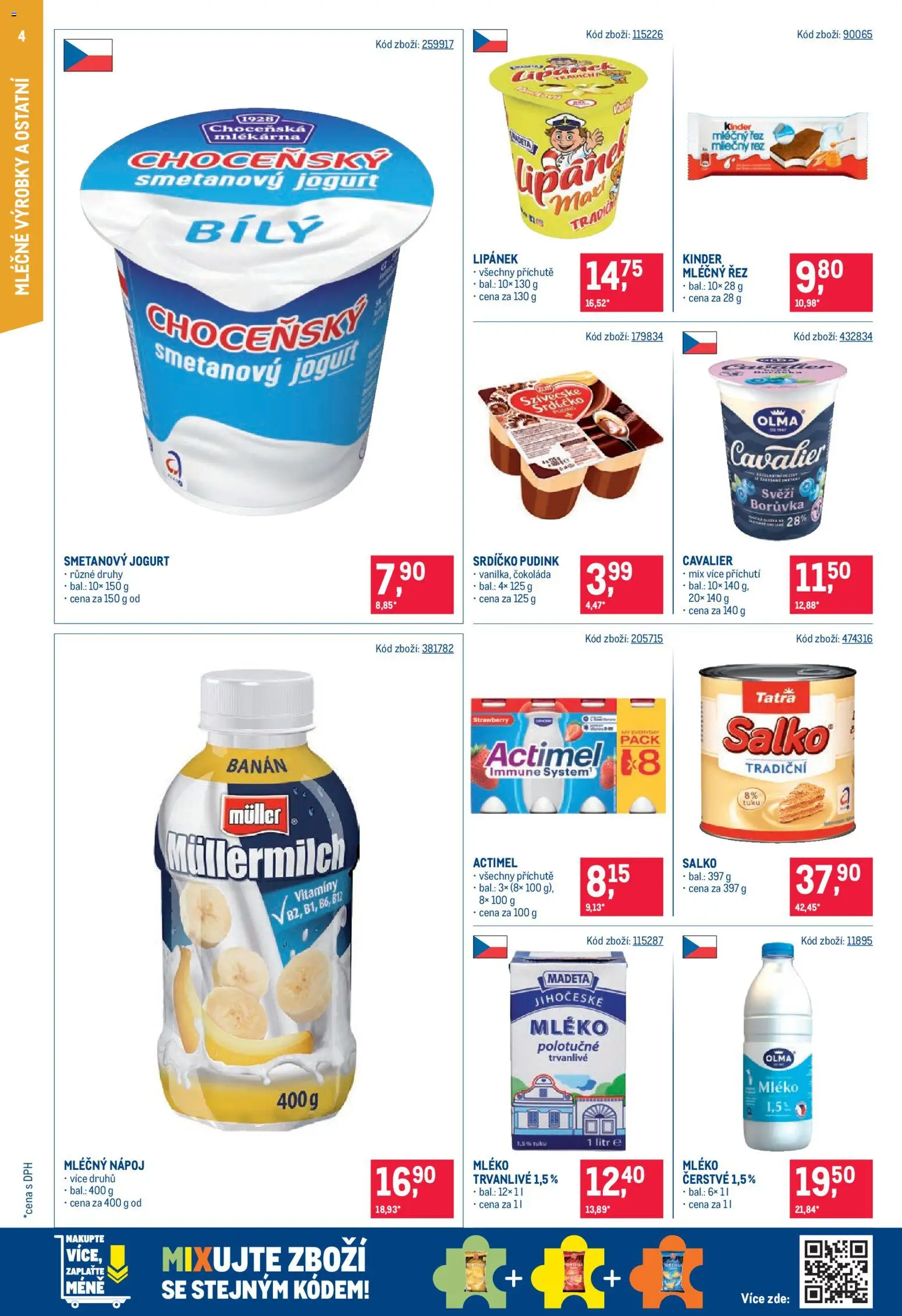 Makro leták - Maloobchod od 21.10.2026 | Strana: 4 | Produkty: Smetanový jogurt, Jogurt, Salko, Banán