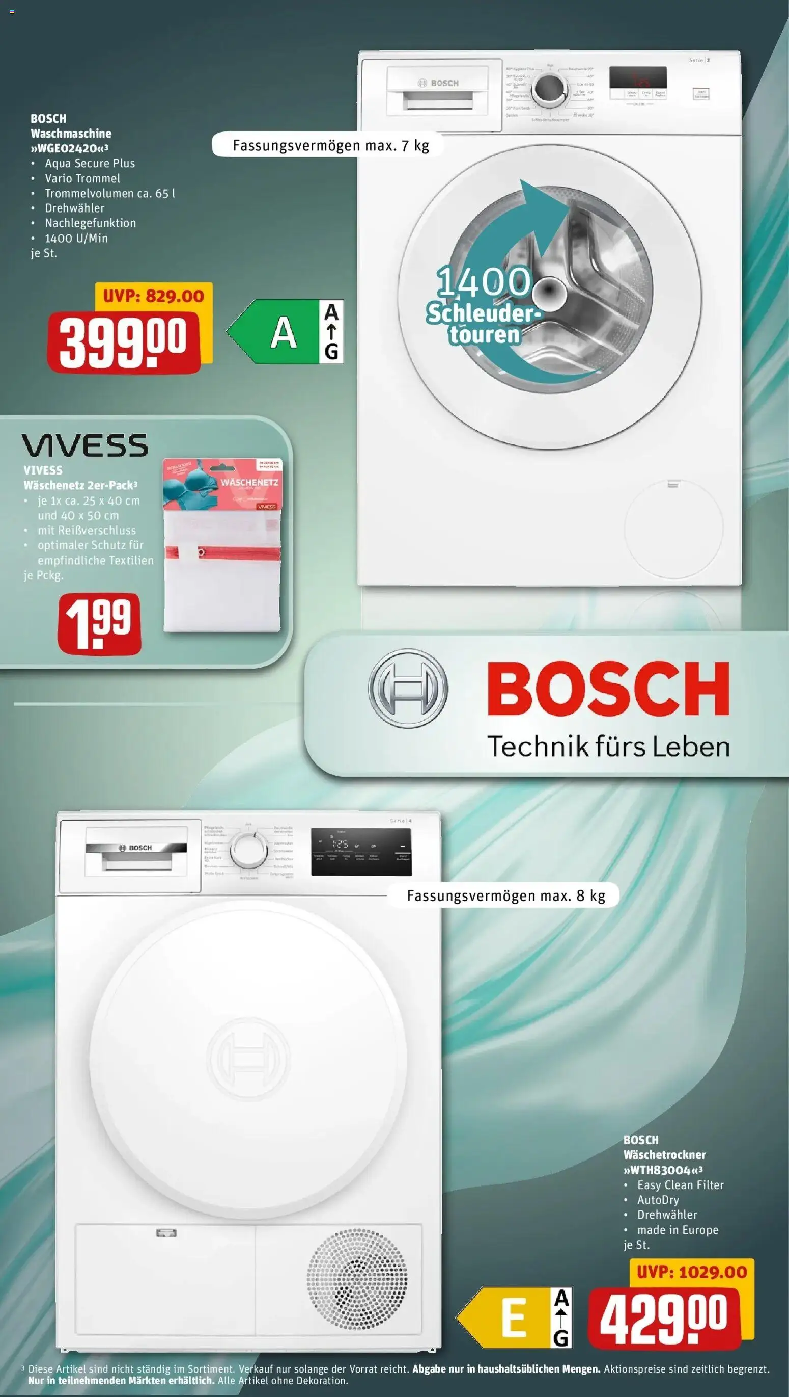 REWE Prospekt ab 12.10.2026 zum Blättern » Angebote | Seite: 37 | Produkte: Bosch, Waschmaschine