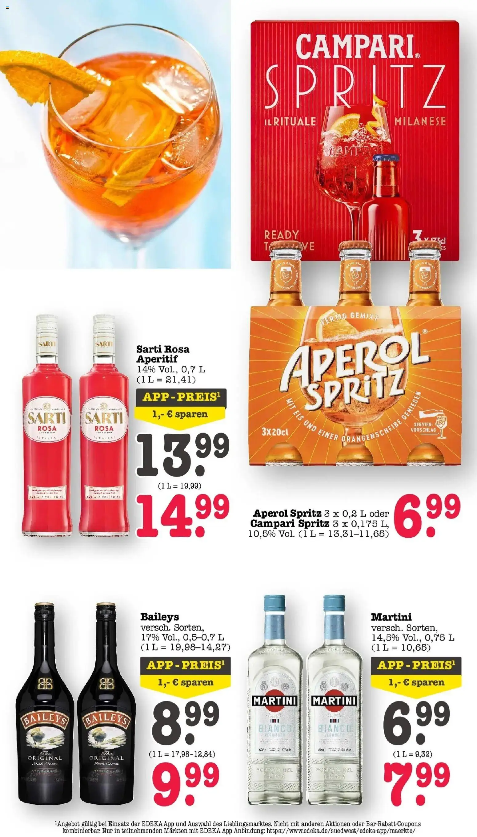 Edeka Prospekt Bühlertal (ab 10.08.2026) » Angebote Online | Seite: 59 | Produkte: Martini, Campari, Baileys, Aperol