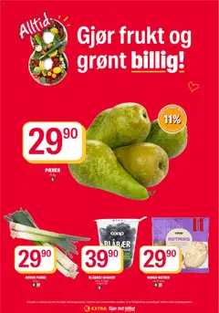 Forhåndsvisning av Coop Extra kundeavis gyldig fra 14/09/2026 | Side: 9 | Produkter: Blåbær, Purre, 1, Dessert
