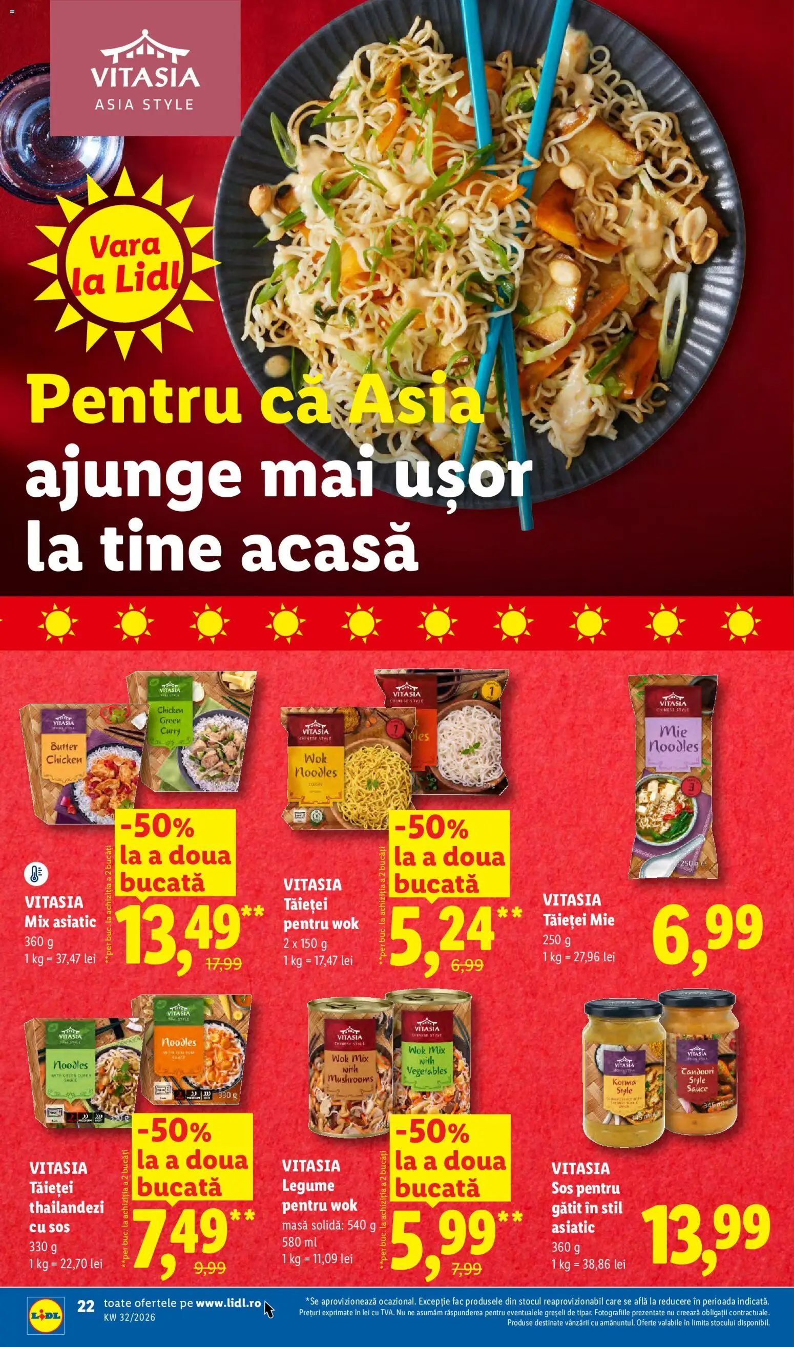 Noul catalog Lidl – valabil de la 03.08.2026 | Pagină: 22 | Produse: Style, Masă, Vitasia, Sos