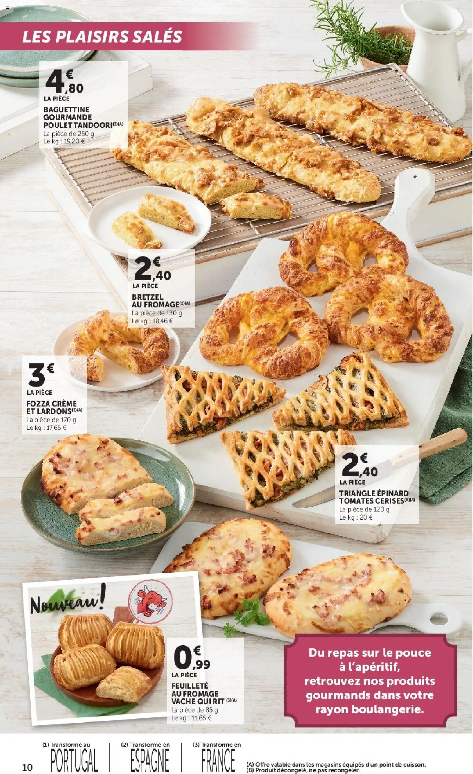 {H1} | Page: 10 | Produits: Epinard, Lardons, Fromage, Crème