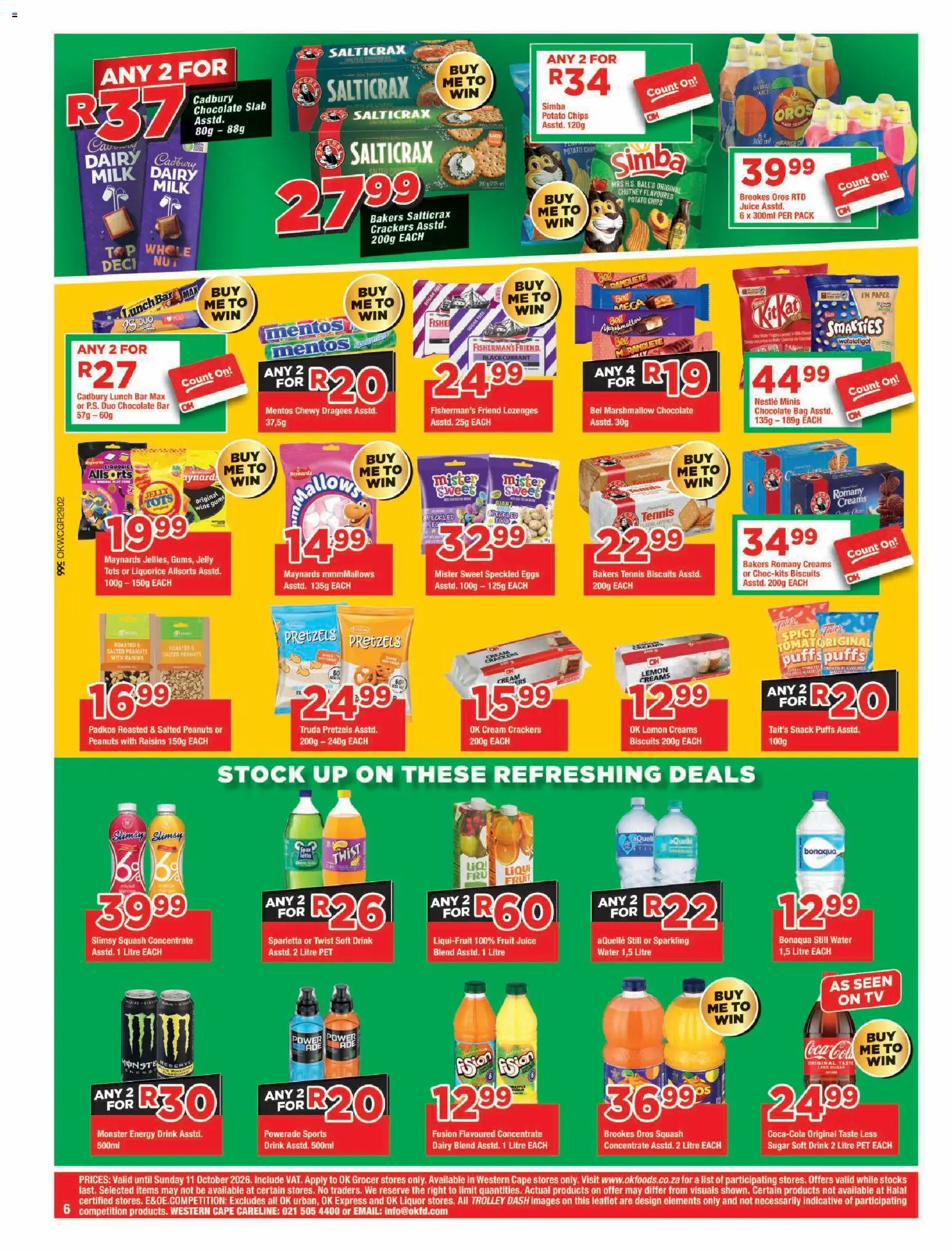 New OK Foods catalogue – valid from 23/09/2026 | Page: 6 | Products: Biscuits, Water, Lemon, Sports drink