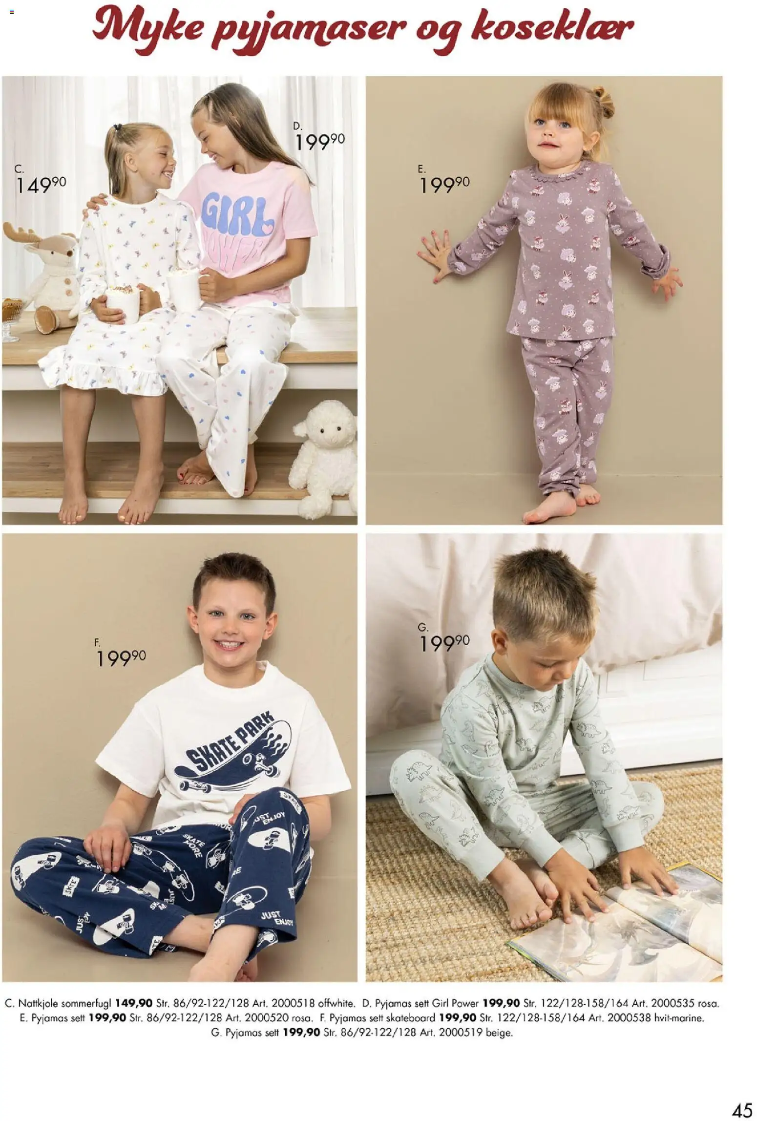 {H1} | Side: 45 | Produkter: Nattkjole, Pyjamas