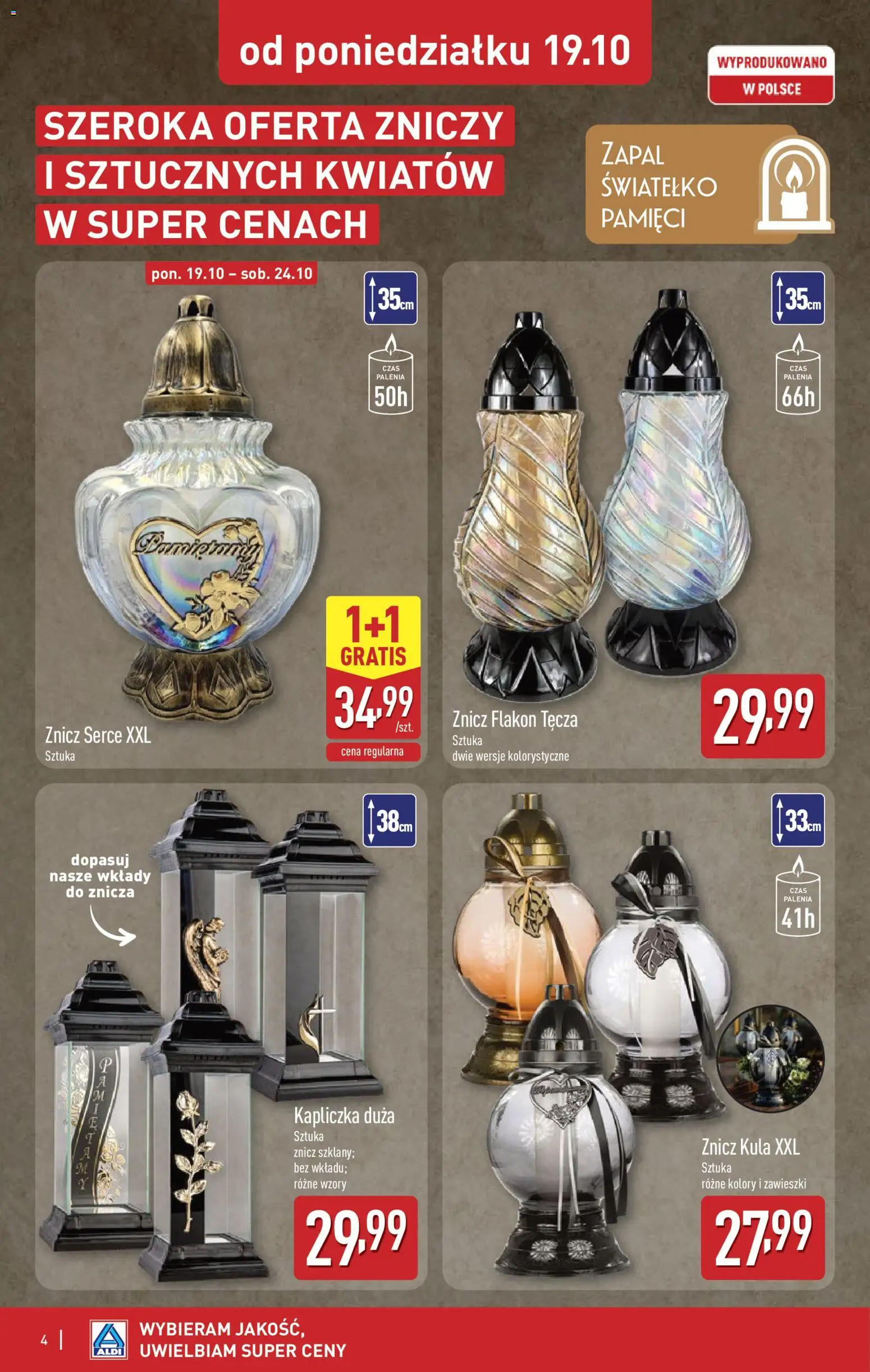 Aldi gazetka - Znicze i stroiki od 19.10.2026 | Strona: 4