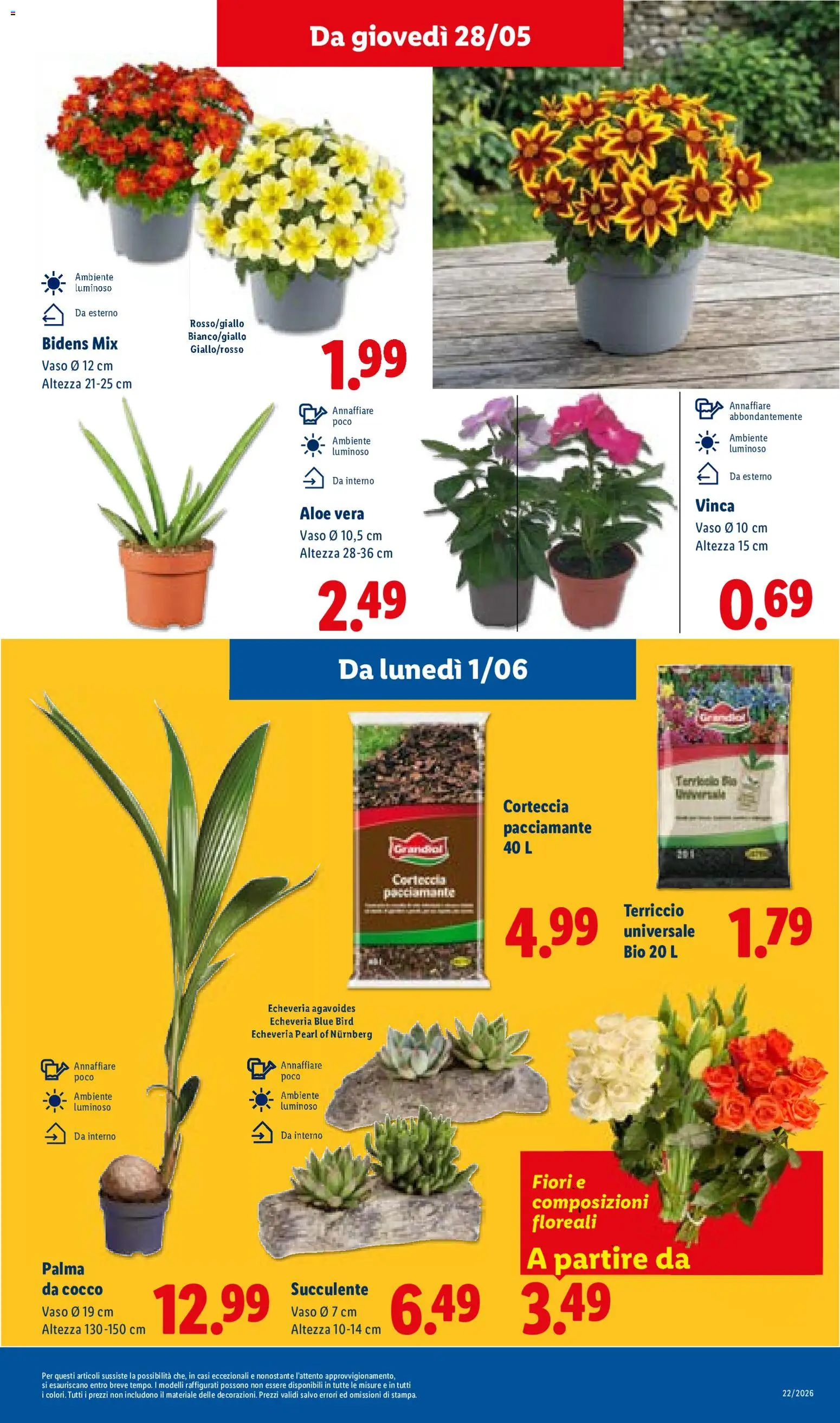 Volantino Lidl del 28.05.2026 | Pagina: 35 | Prodotti: Cocco, Terriccio, Aloe vera, Vaso