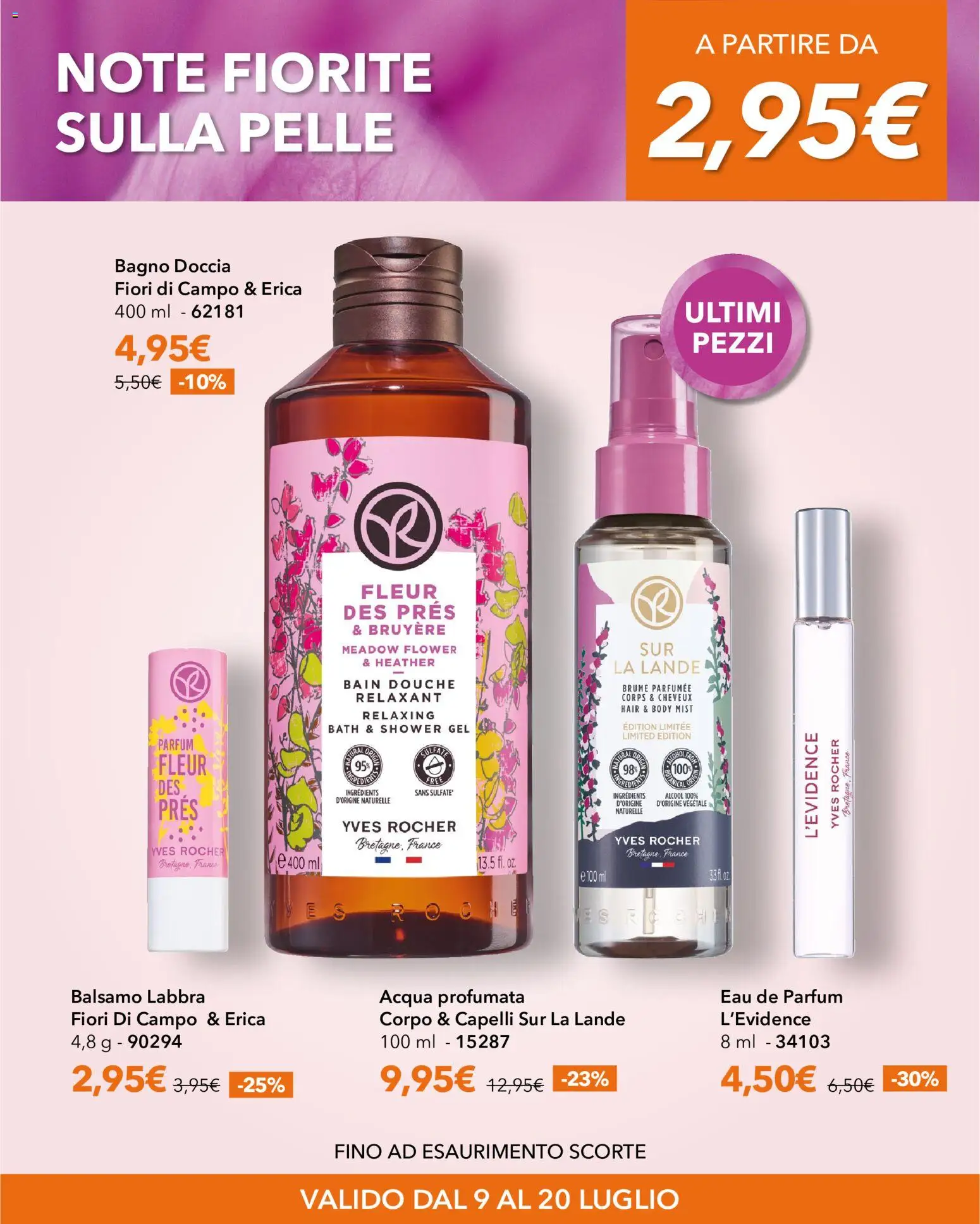 Volantino Yves Rocher del 09/07/2026 | Pagina: 16 | Prodotti: Balsamo, Acqua, Bagno, Doccia