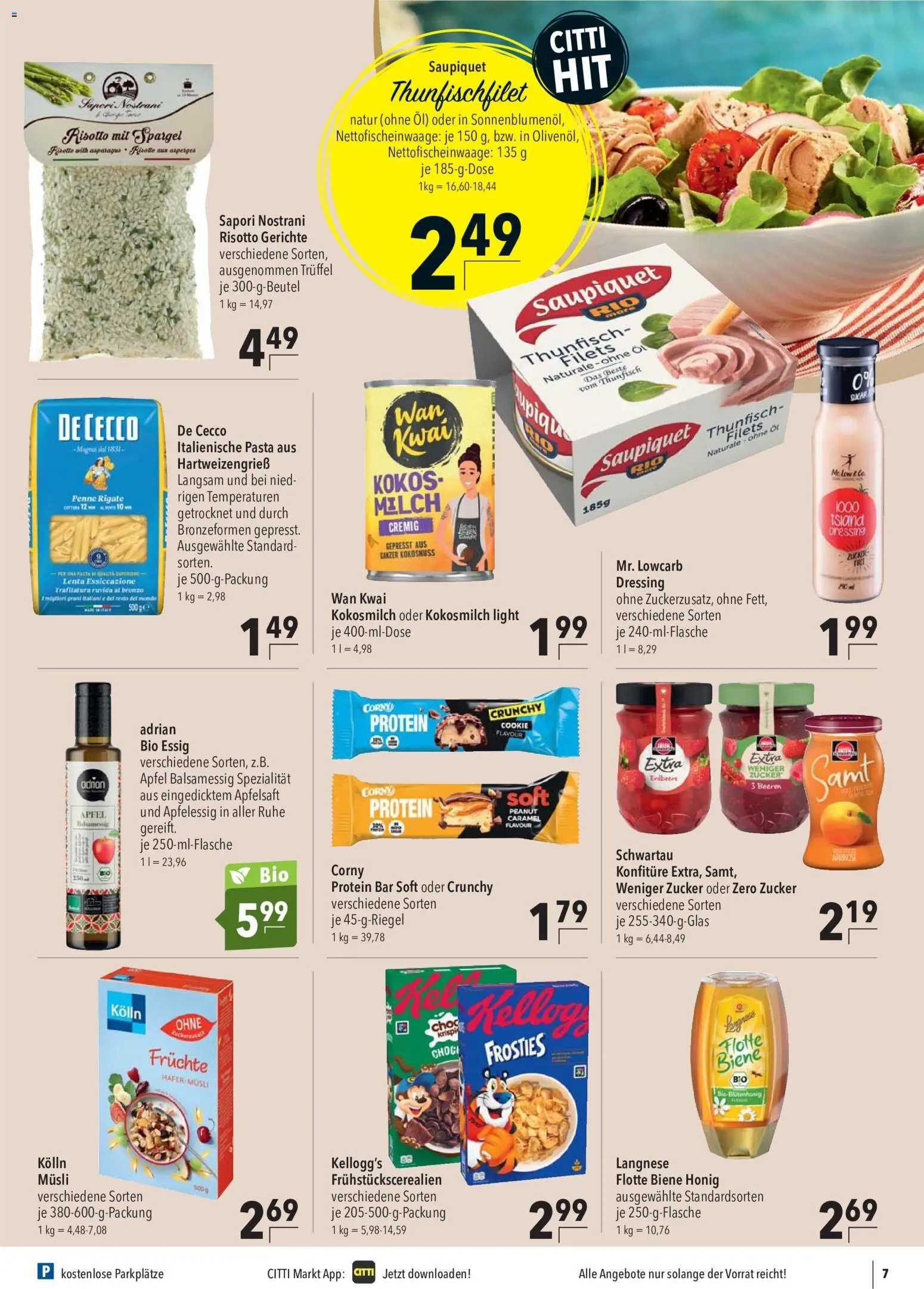 CITTI Markt Prospekt – gültig ab 10.06.2026 | Seite: 7 | Produkte: Essig, Dressing, Zucker, Pasta
