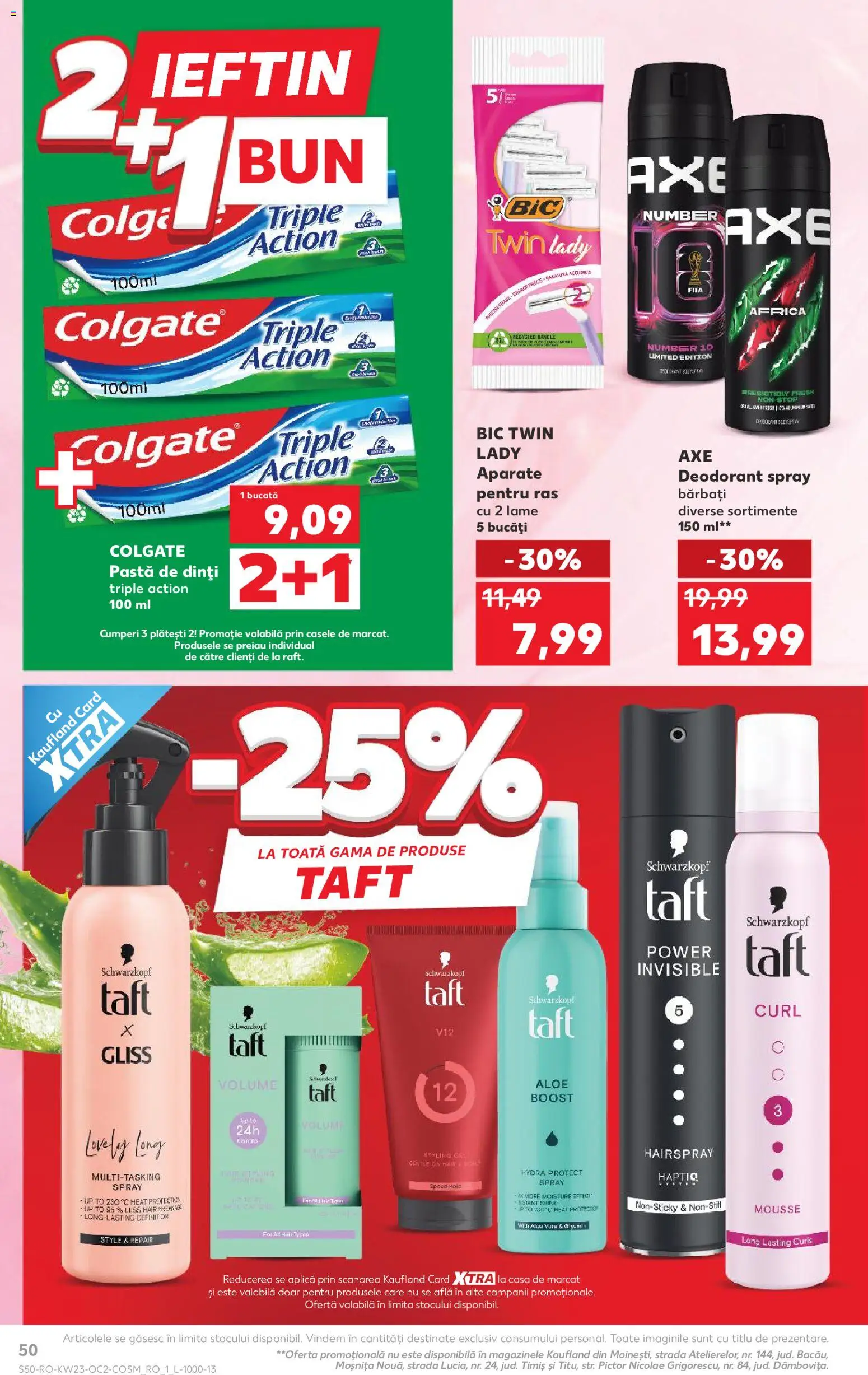 Noul catalog Kaufland – valabil de la 03.06.2026 | Pagină: 50 | Produse: Delgeç, Deodorant, Pastă de dinți