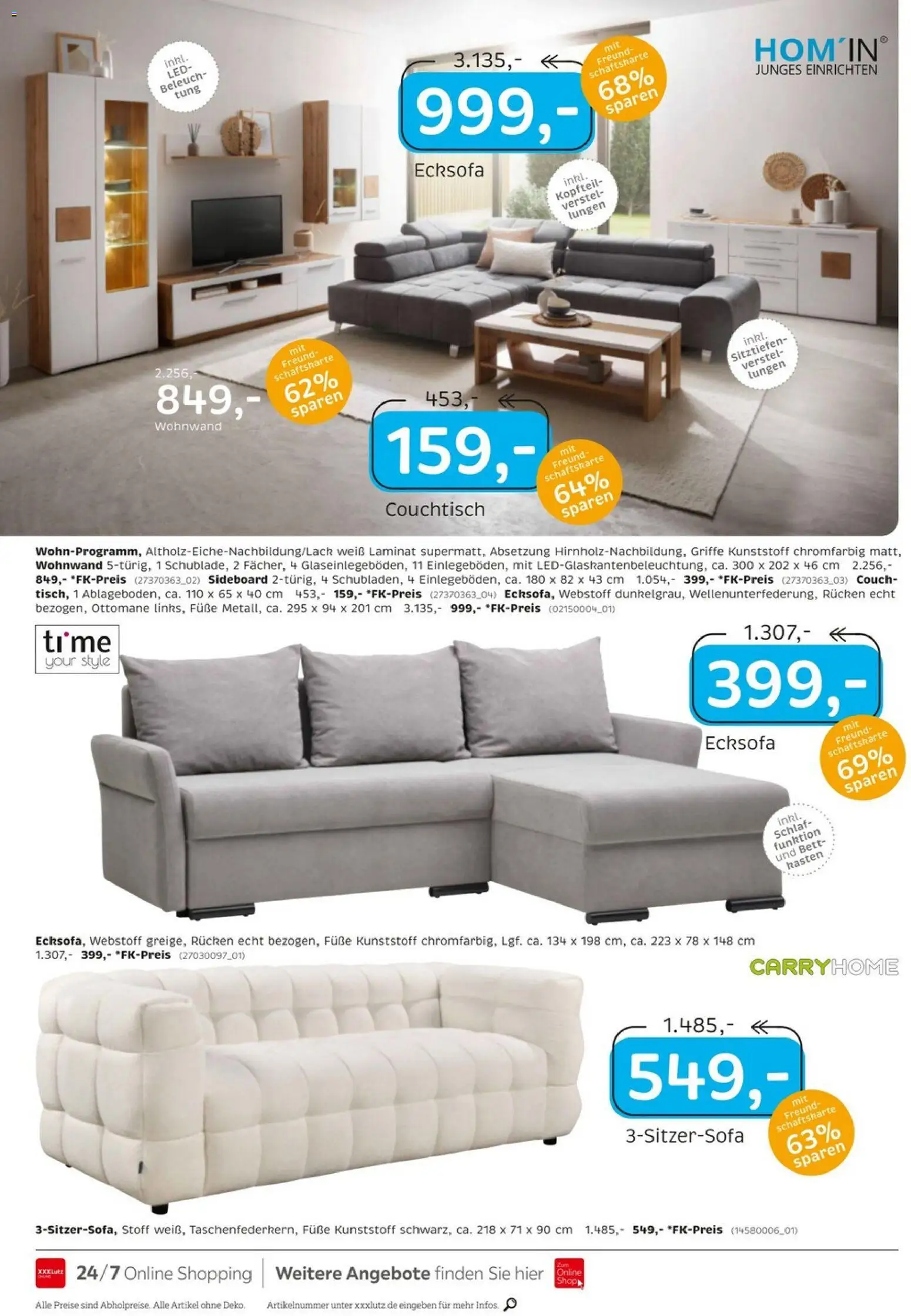 XXXLutz Junges Wohnen – gültig ab 29.03.2026 | Seite: 2 | Produkte: Sideboard, Bett, Couch, Couchtisch
