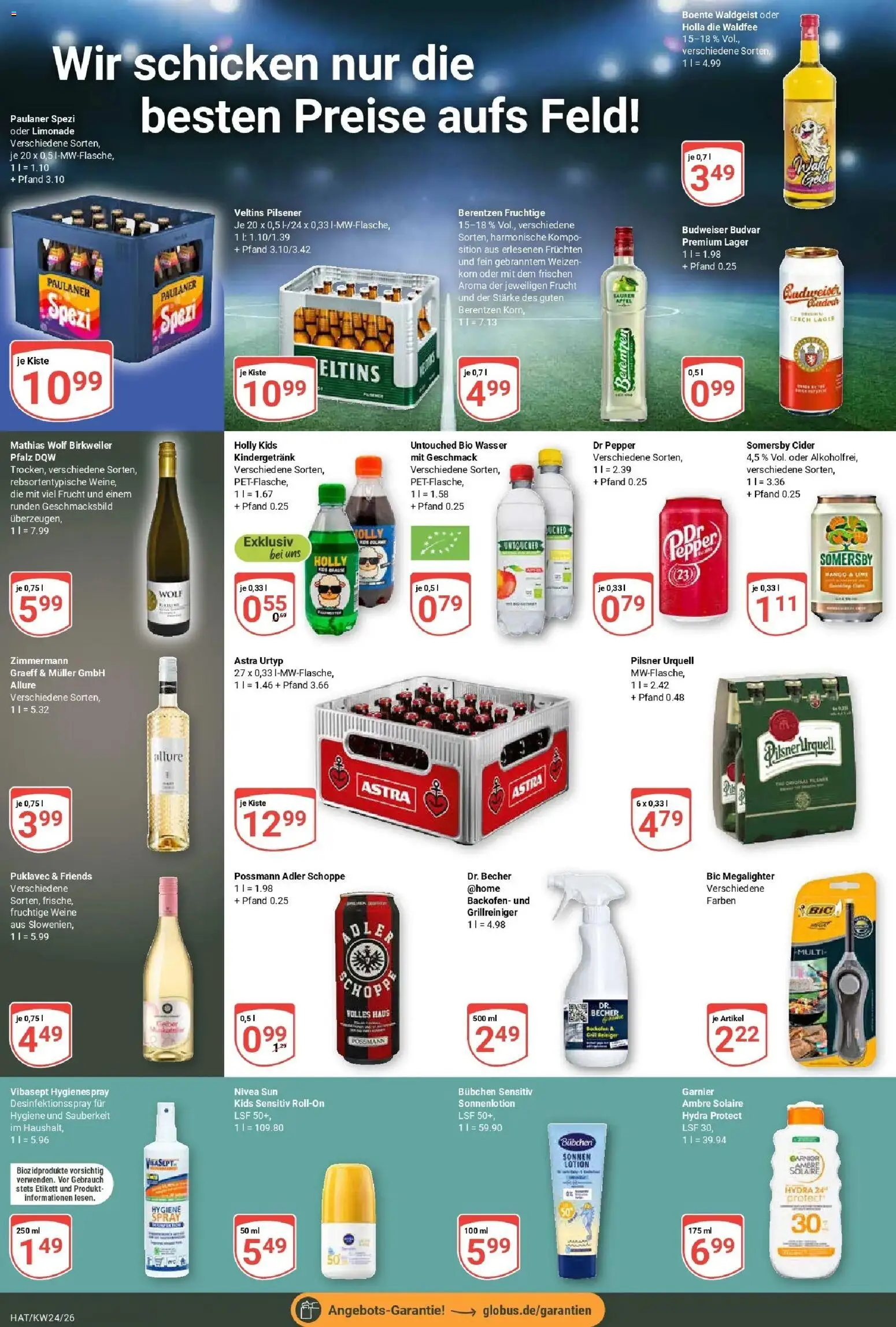 Globus Prospekt Hattersheim – gültig ab 08.06.2026 | Seite: 8 | Produkte: Pilsner urquell, Sonnenlotion, Budweiser, Veltins
