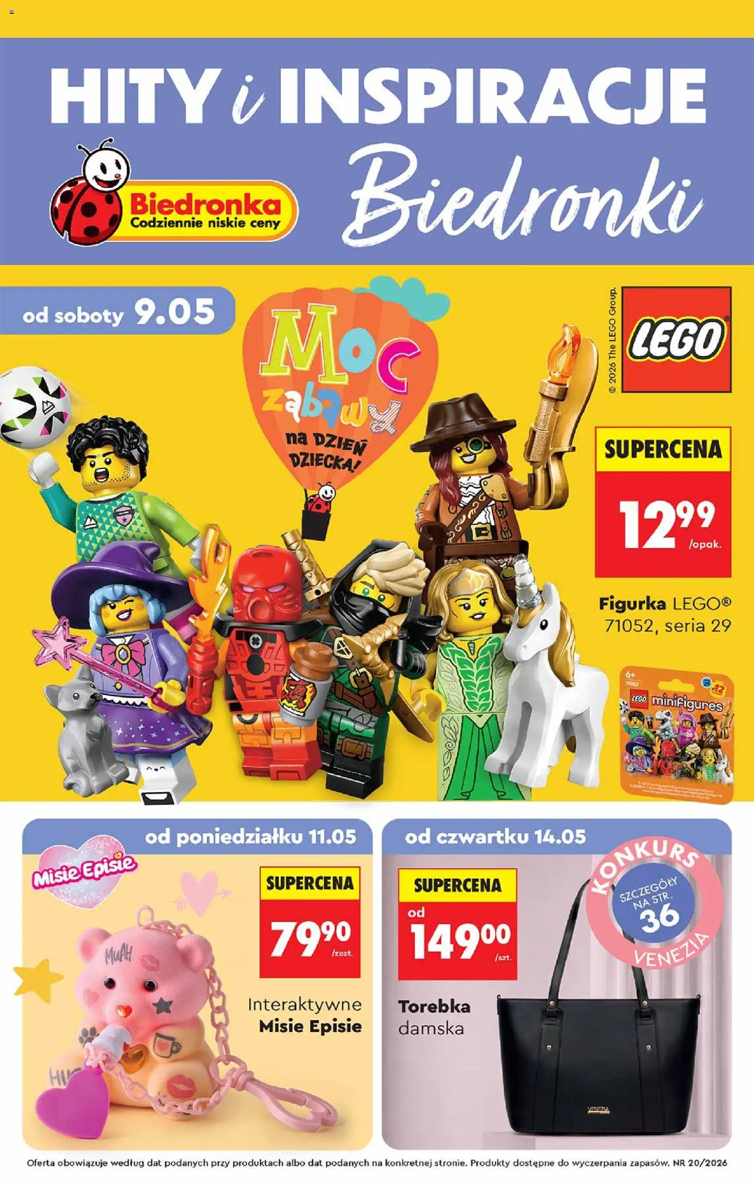 Biedronka gazetka - Hity i inspiracje od 09.05.2026 | Strona: 1 | Produkty: Torebka, Lego