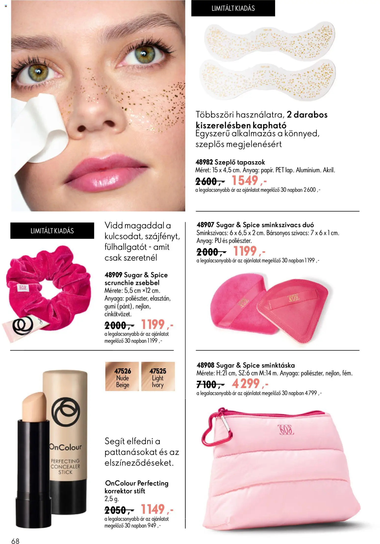 Oriflame akciós ujság - amely érvényes a következő dátumtól: 17.06.2026 | Oldal: 68 | Termékek: Stift, Korrektor, Sminkszivacs