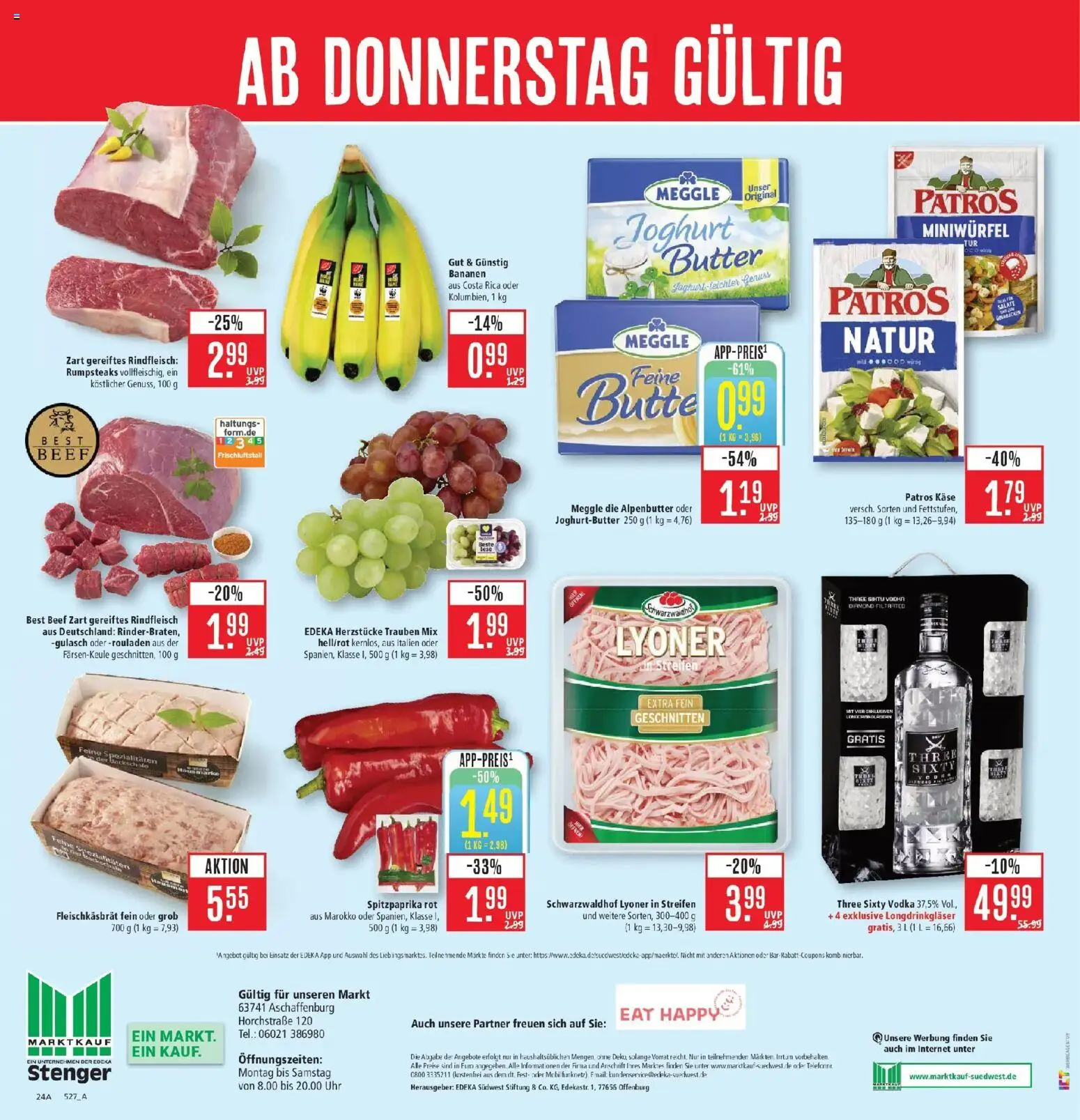 Marktkauf Prospekt Aschaffenburg (ab 10.08.2026) » Angebote online | Seite: 28 | Produkte: Käse, Joghurt, Spezialitäten, Rindfleisch