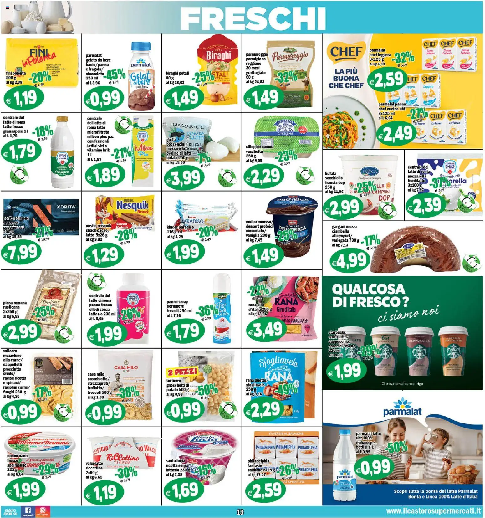 Volantino Il Castoro del 08.05.2026 | Pagina: 13 | Prodotti: Caffè, Mozzarella, Orecchiette, Gnocchetti