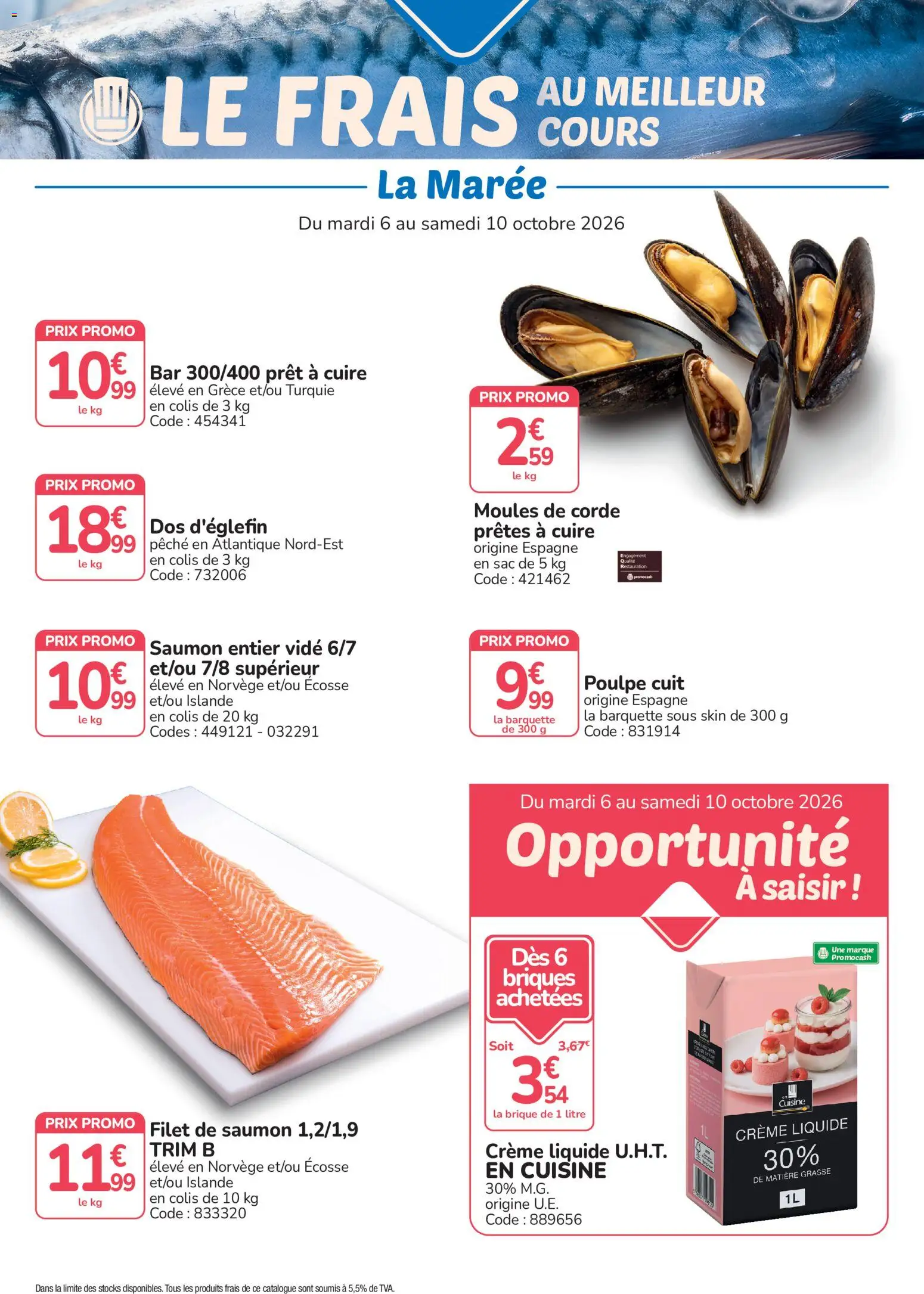 {H1} | Page: 2 | Produits: Saumon entier, Briques, Filet de saumon, Crème