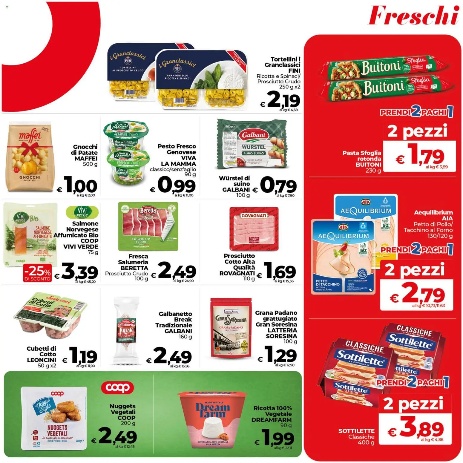 Volantino COOP del 11.06.2026 | Pagina: 13 | Prodotti: Salmone, Nuggets, Tacchino, Gnocchi